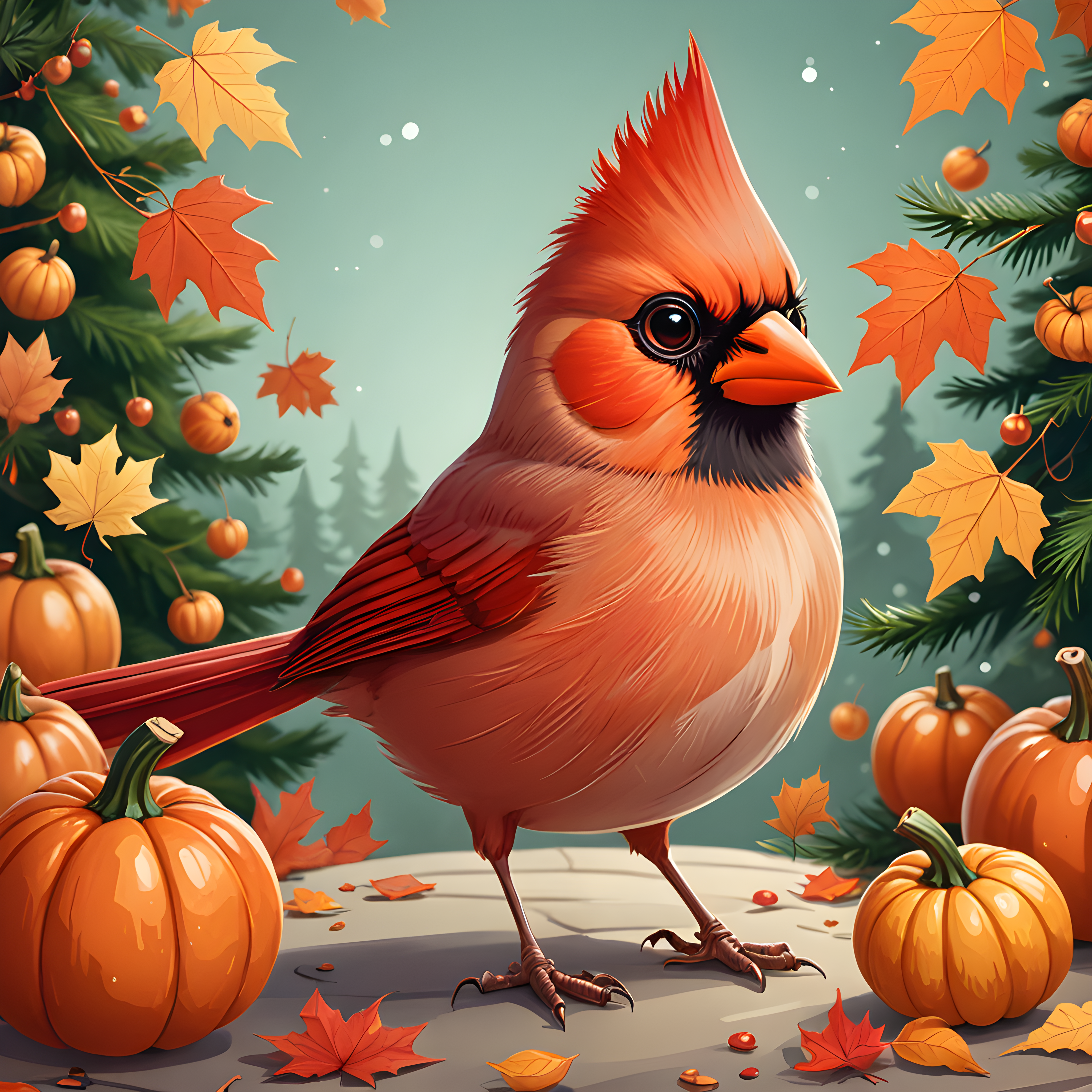 Cardinal — Cartoon / Kawaii (Seasonal)
