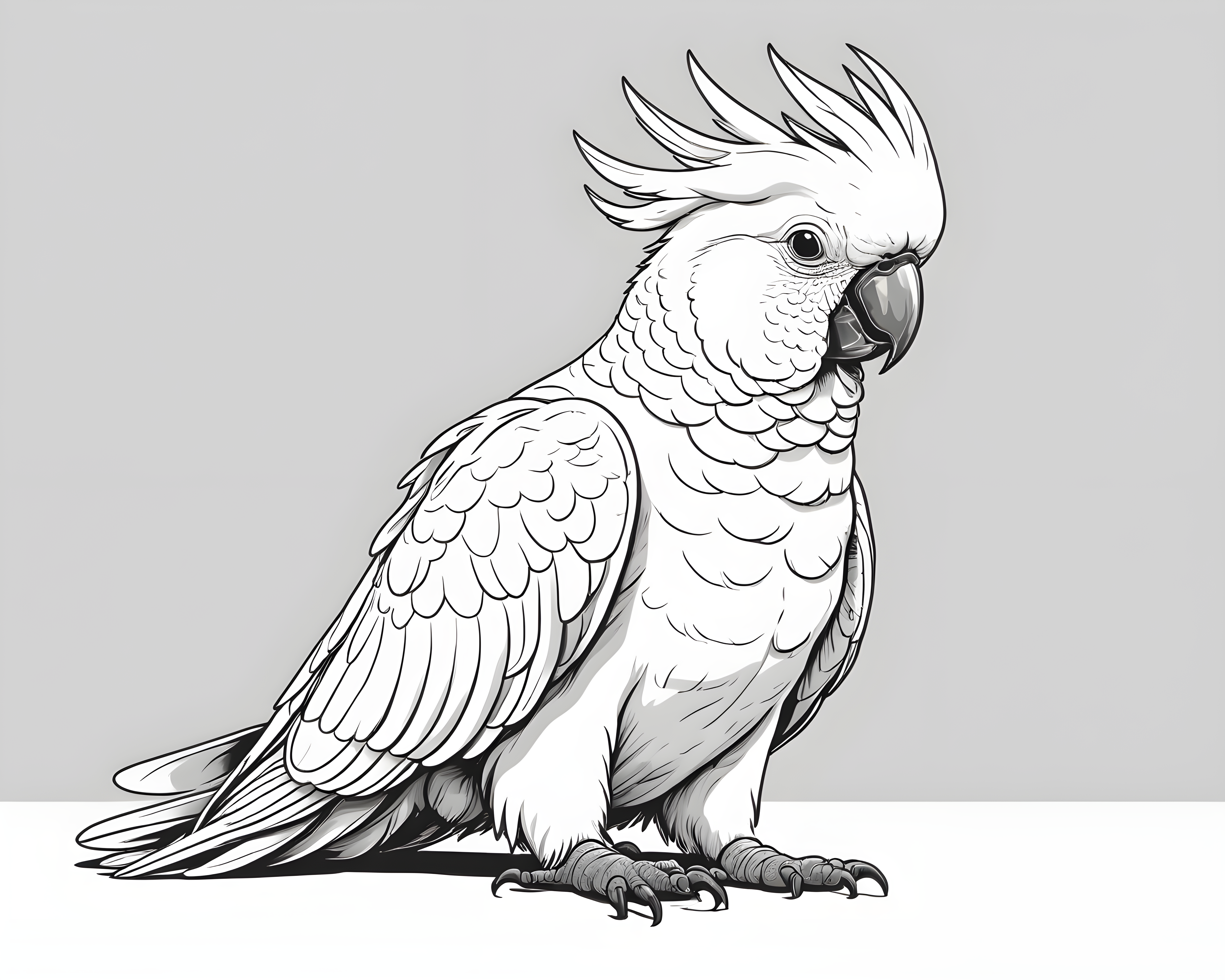 Cockatoo — Line Art (Motivational)