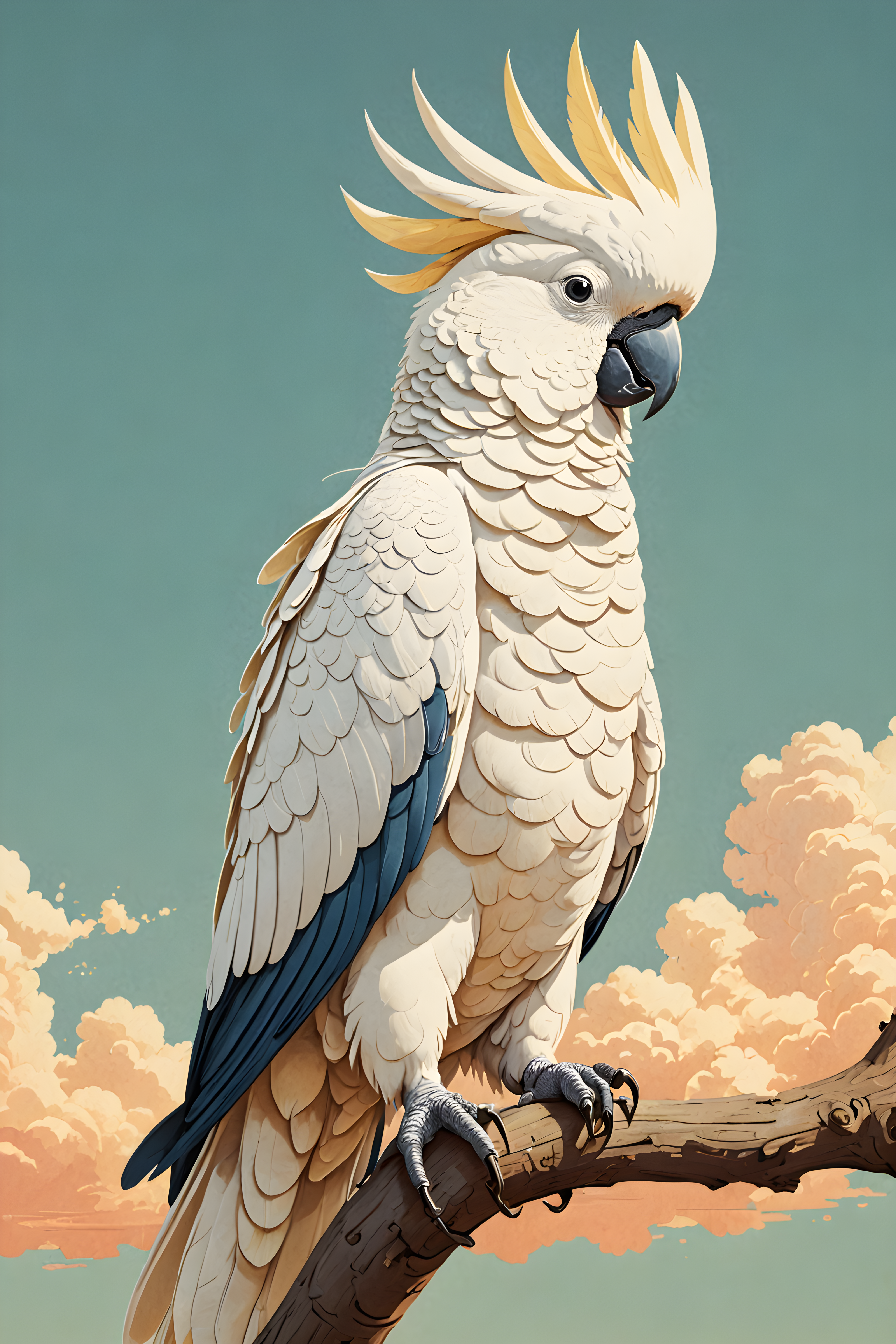 Cockatoo — Retro (Sleepy)