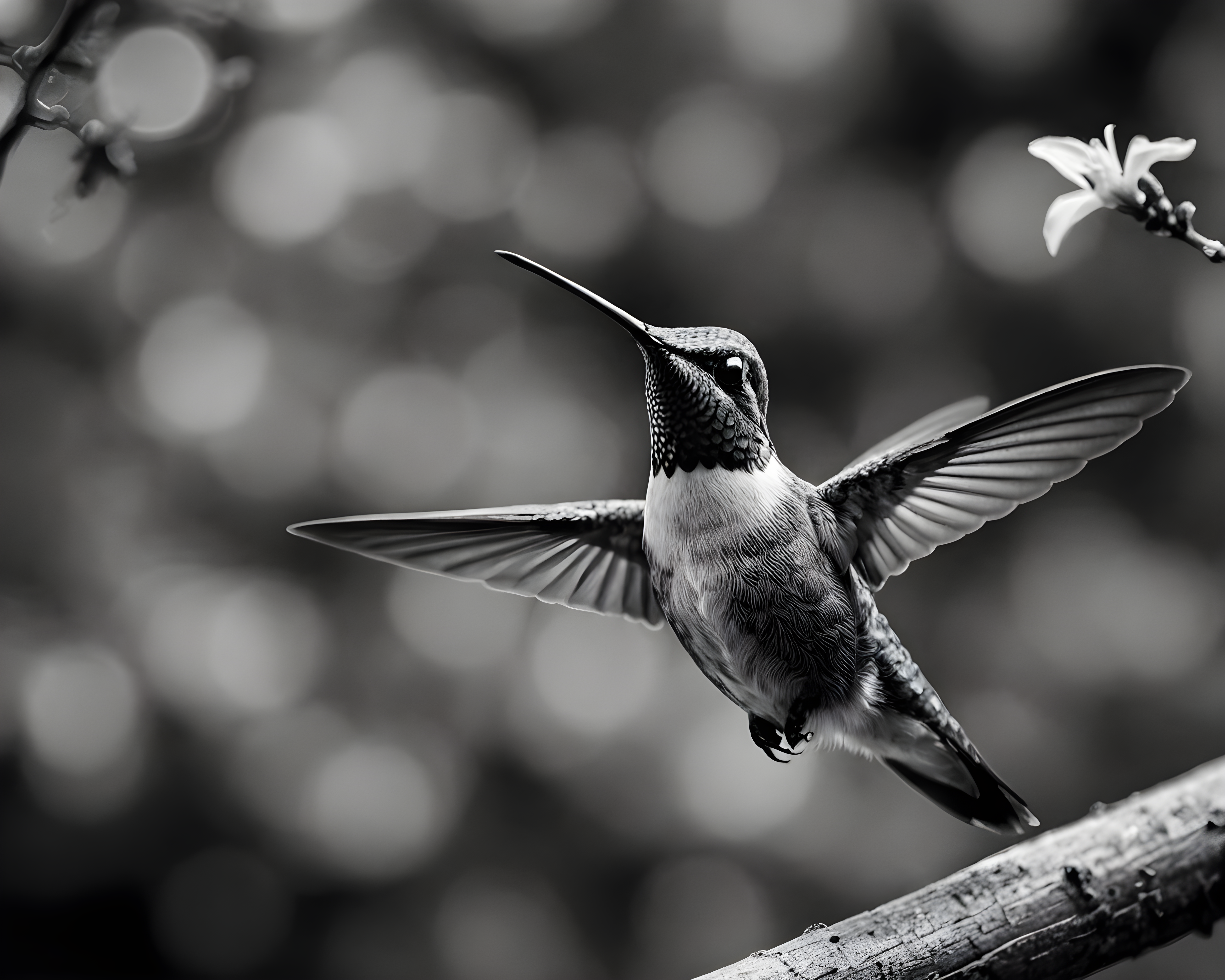 Hummingbird — Black & White (Funny)