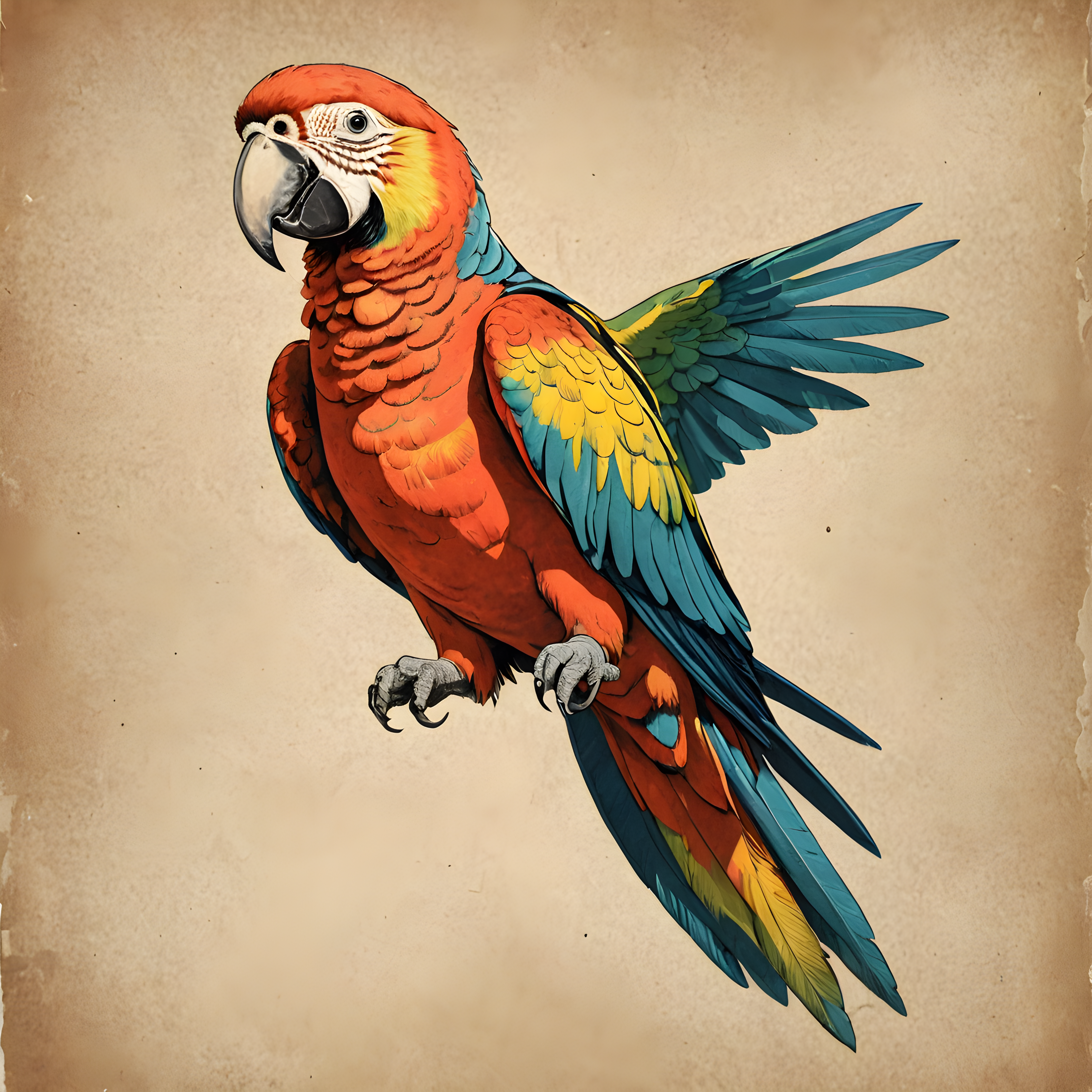 Parrot — Vintage Poster (Aesthetic)