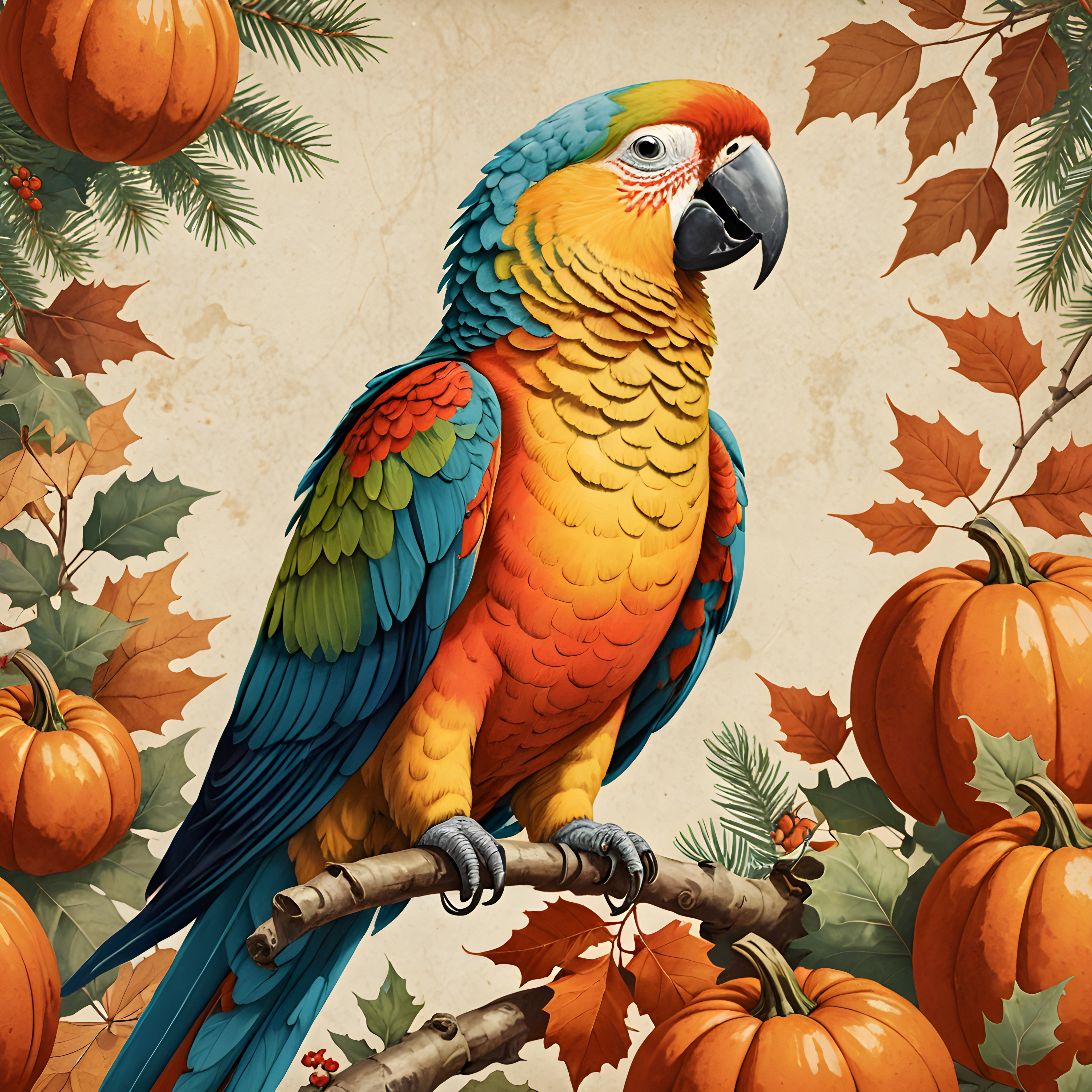 Parrot — Vintage Poster (Seasonal)