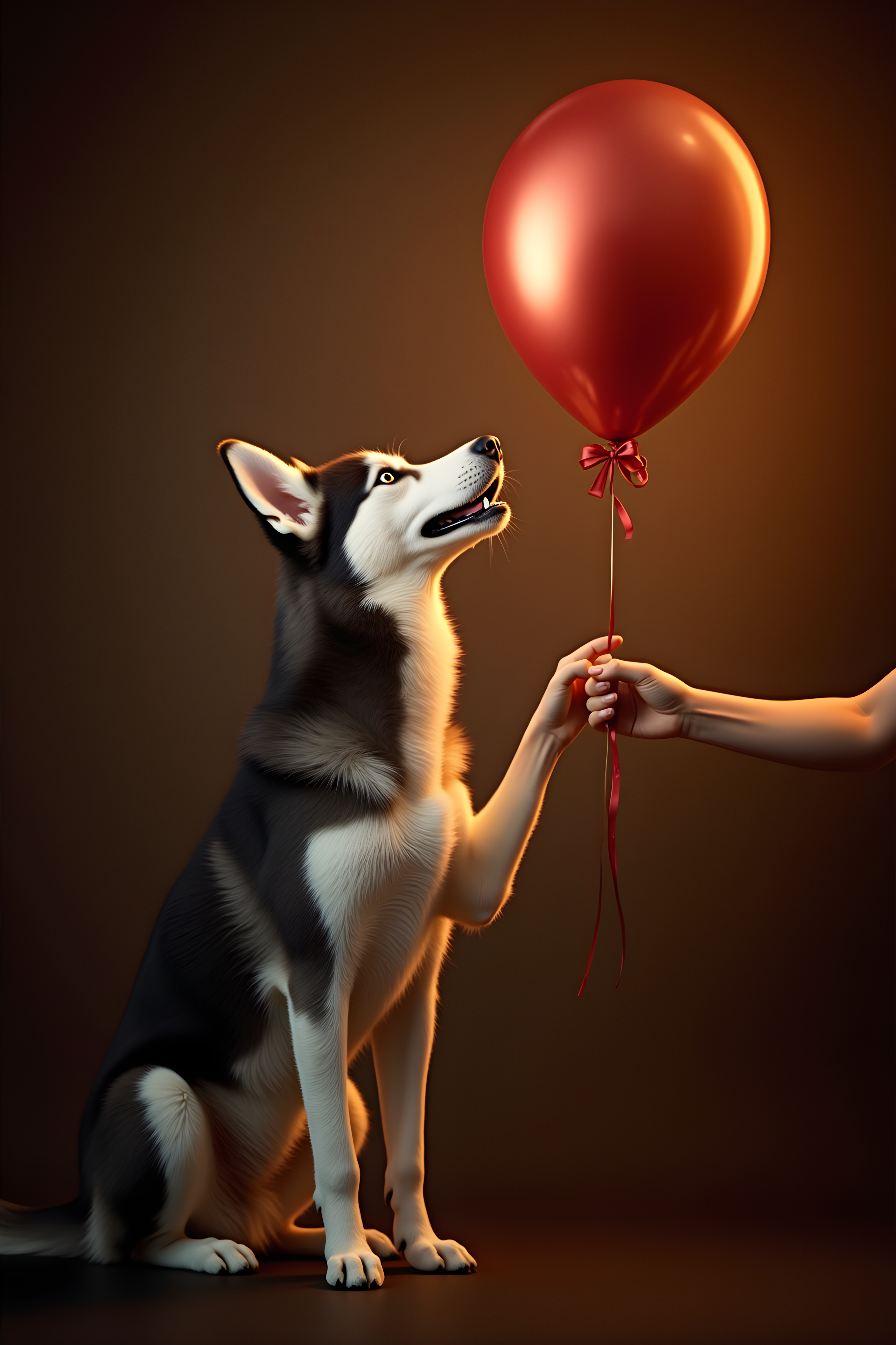 Balloon Husky — Hyper-Realistic (Luxury)