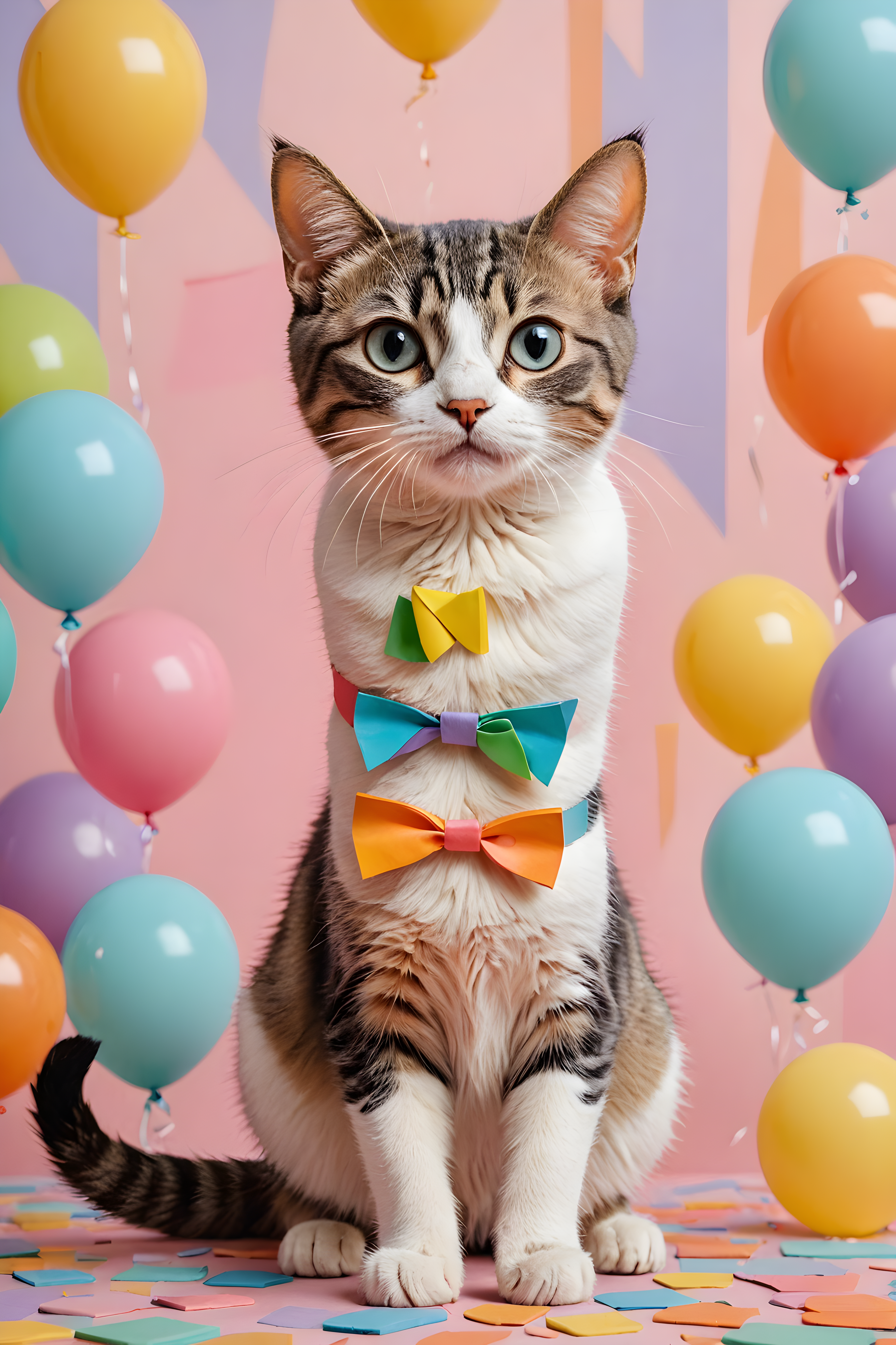 Birthday Cat — Abstract (Cute)