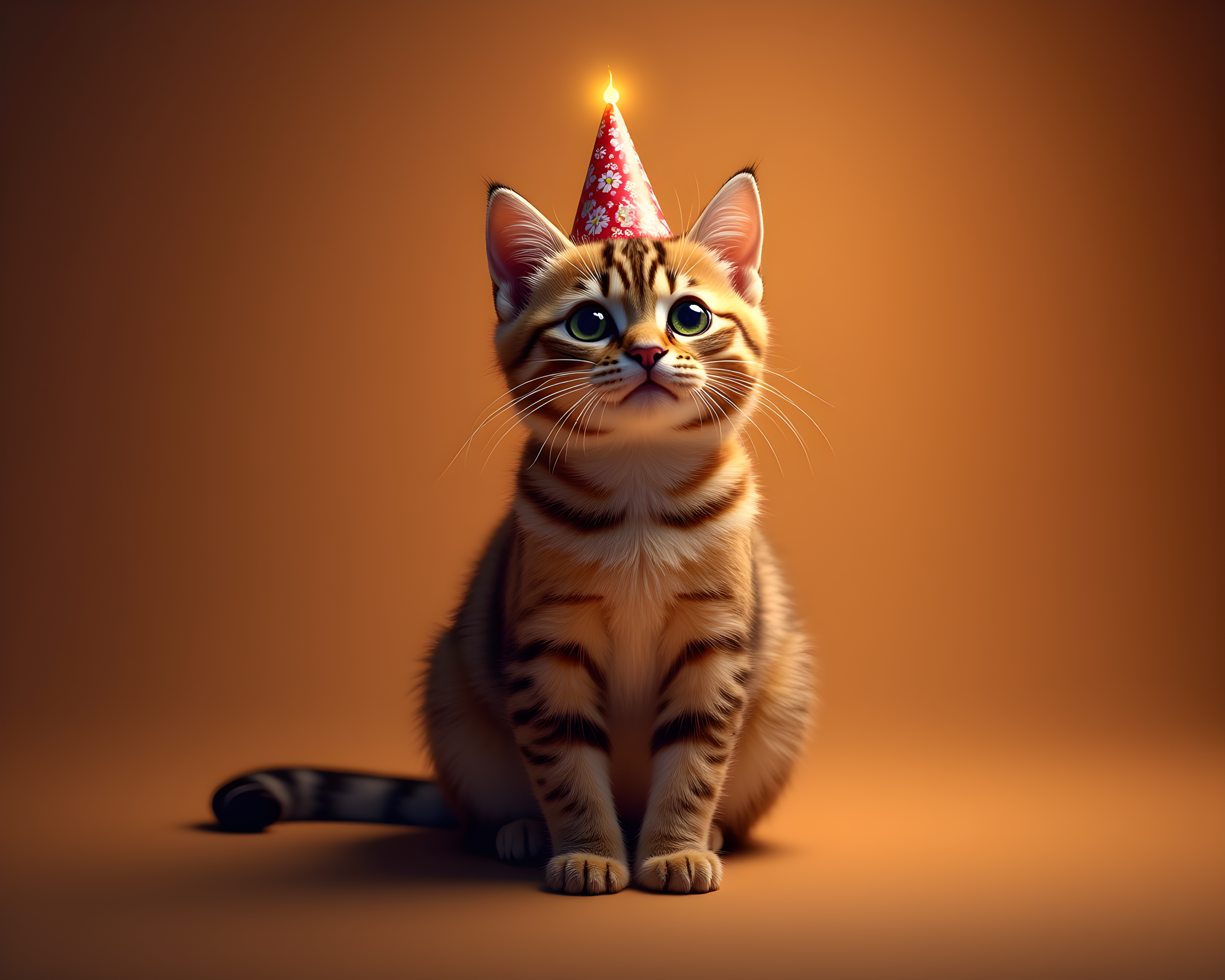 Birthday Cat — Hyper-Realistic (Romantic)