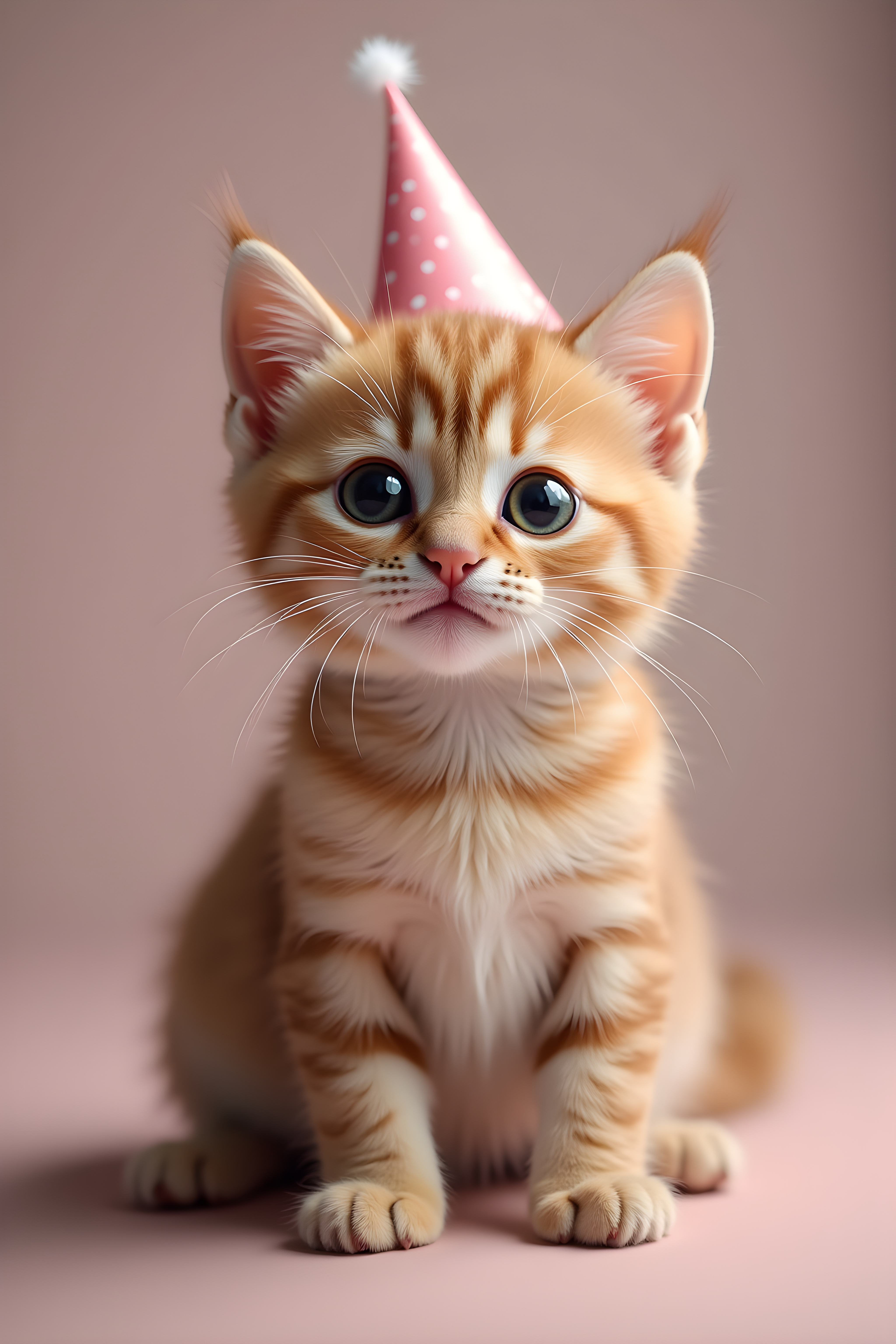 Birthday Cat — Realistic (Cute)