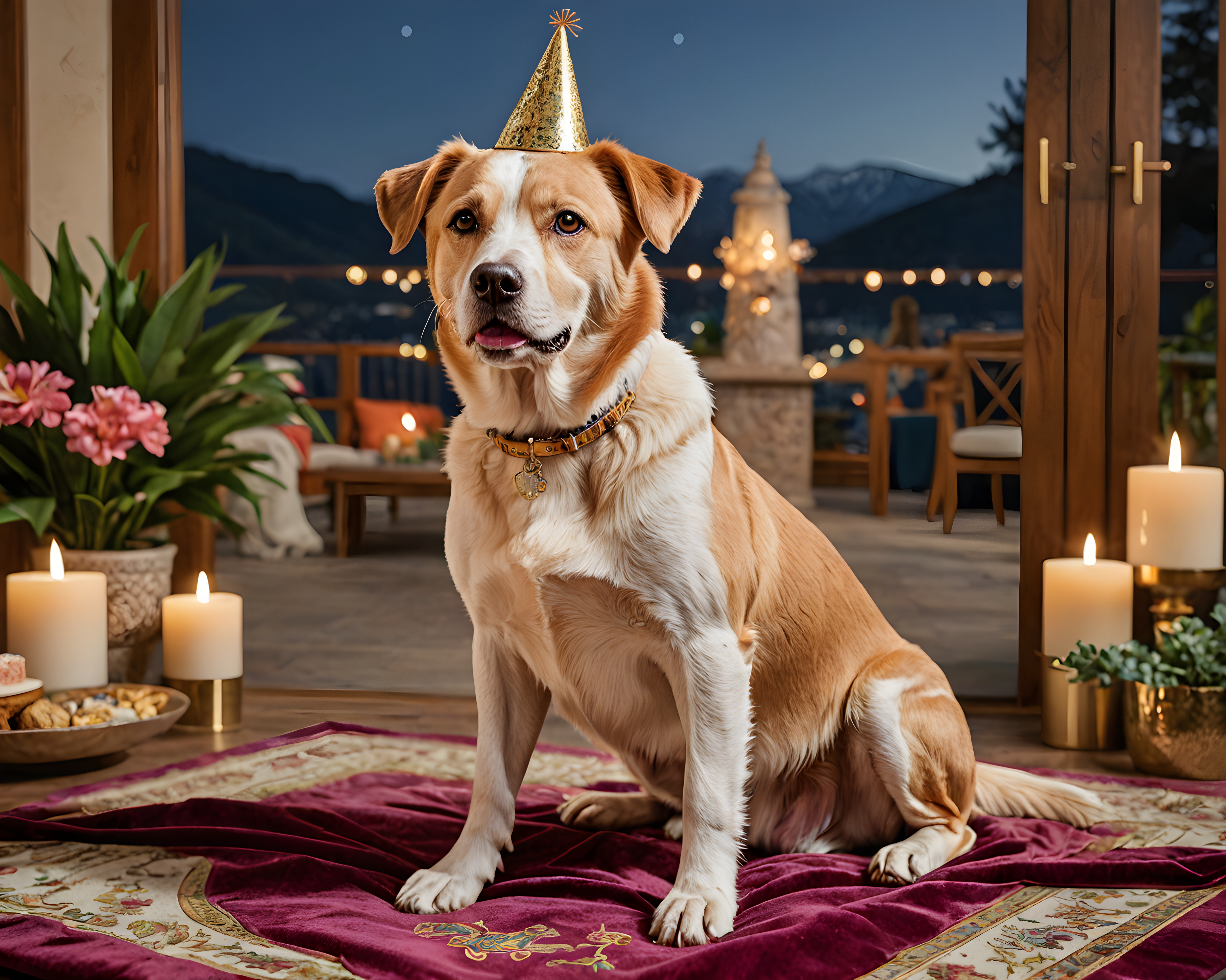 Birthday Dog — Line Art (Luxury)