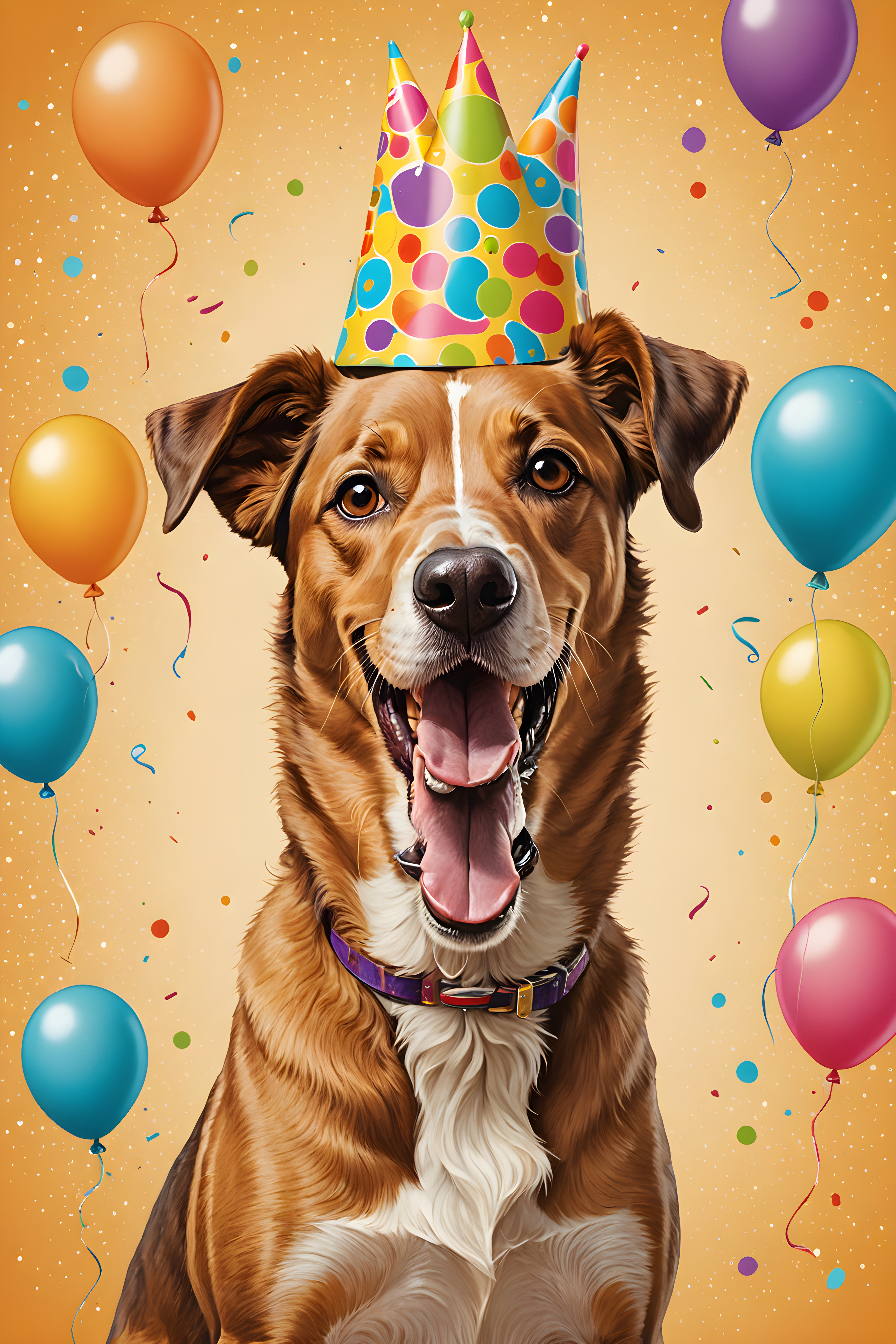 Birthday Dog — Retro (Happy)