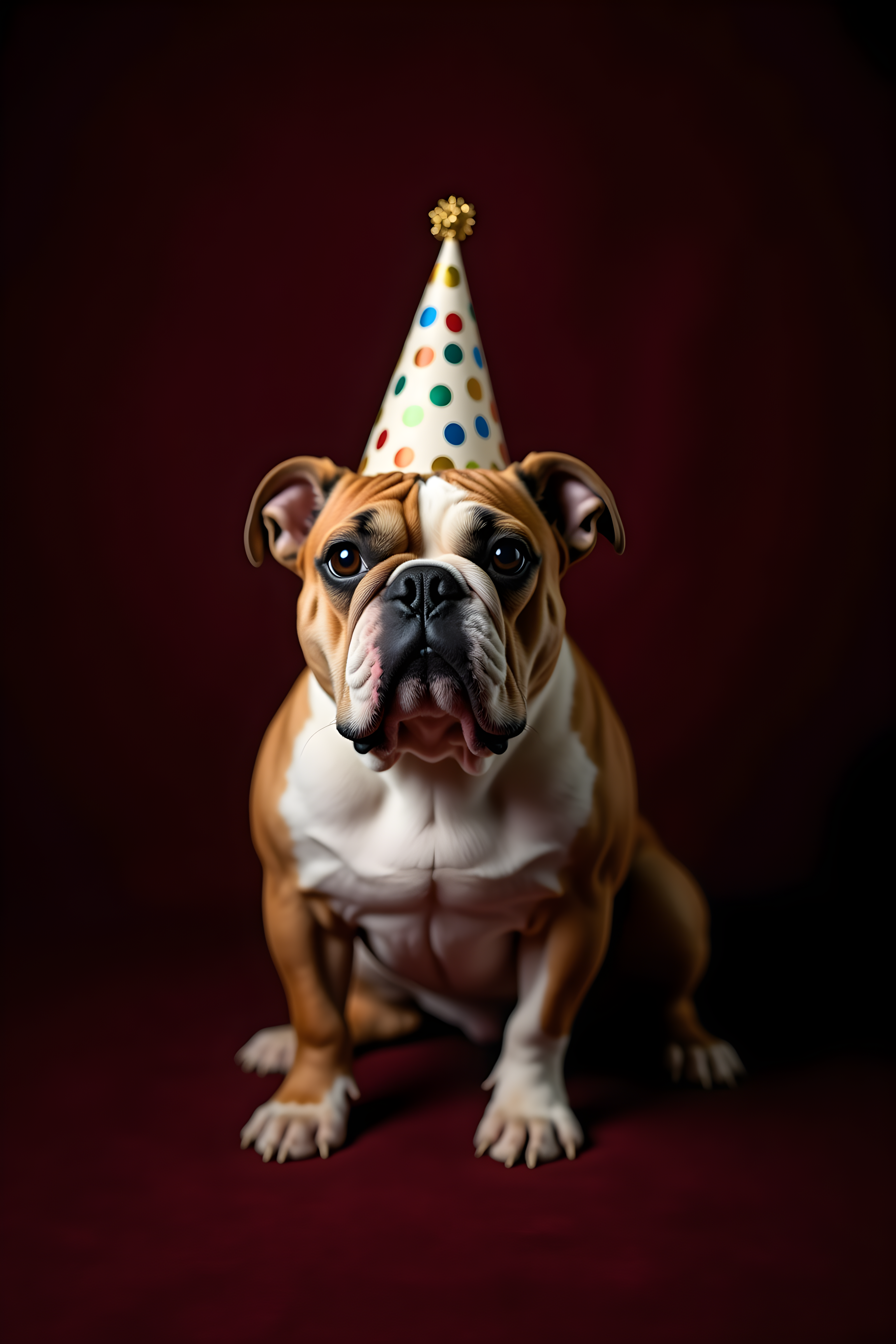 Birthday Hat Bulldog — Luxury (Motivational)
