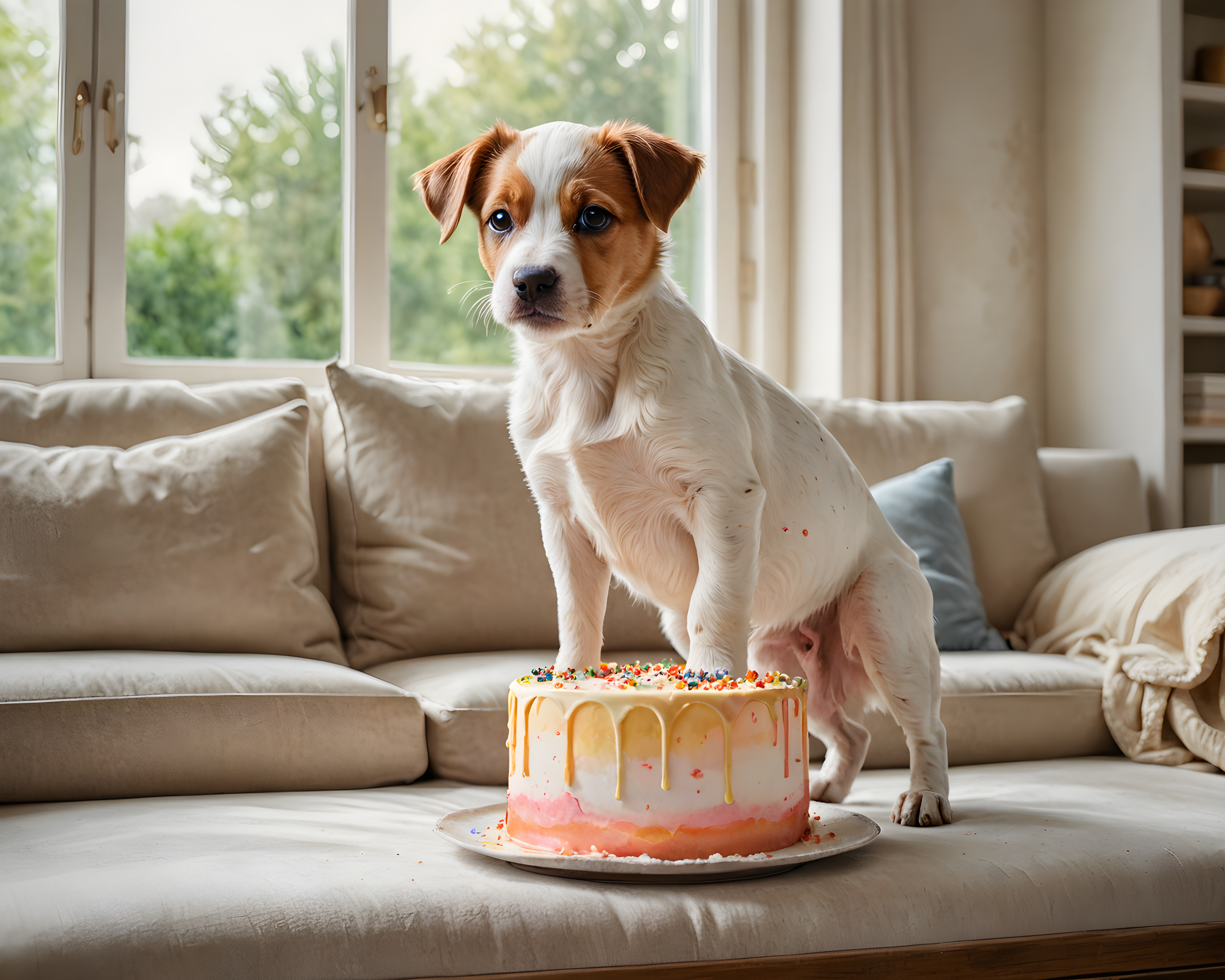Cake Puppy — Watercolor (Lifestyle)