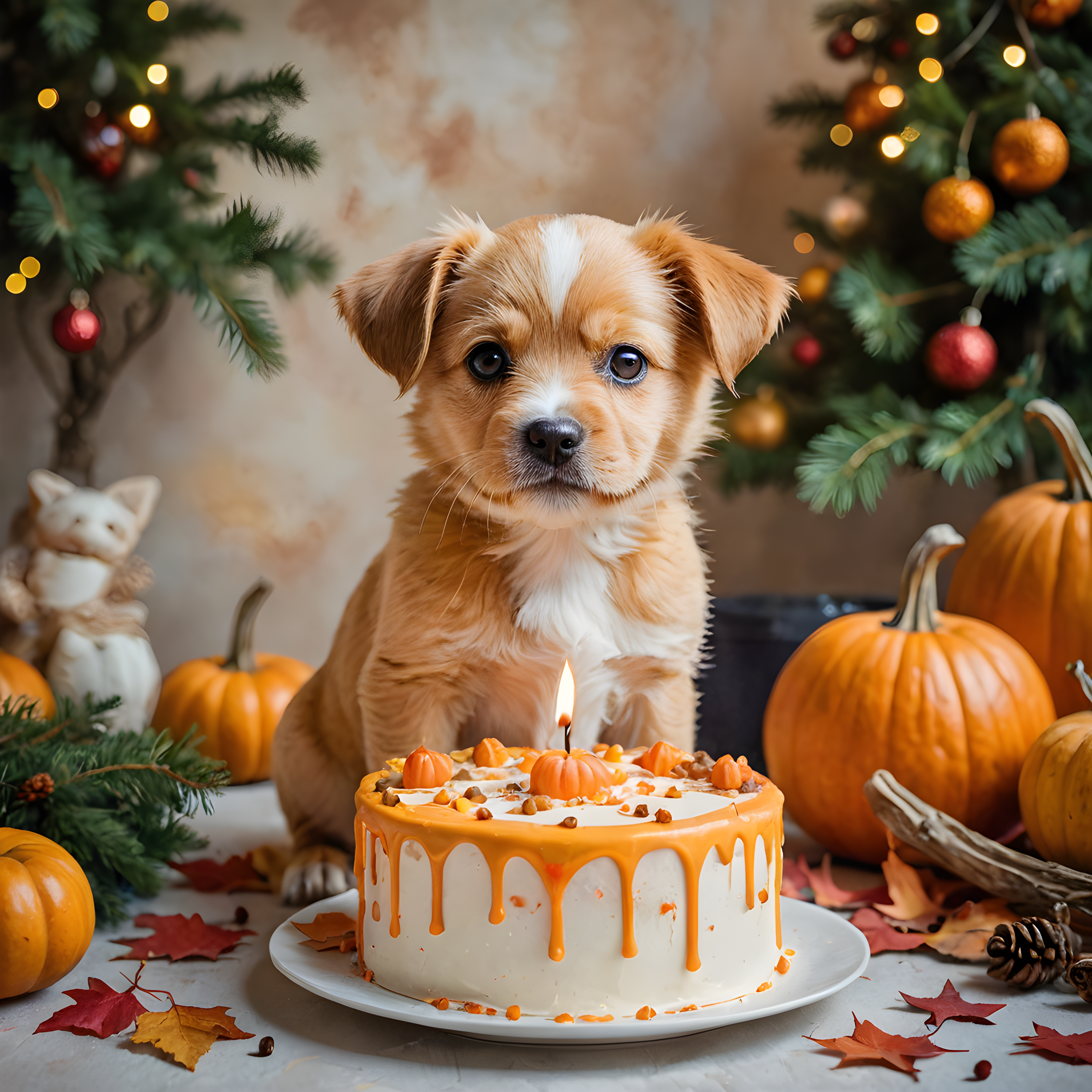 Cake Puppy — Watercolor (Seasonal)