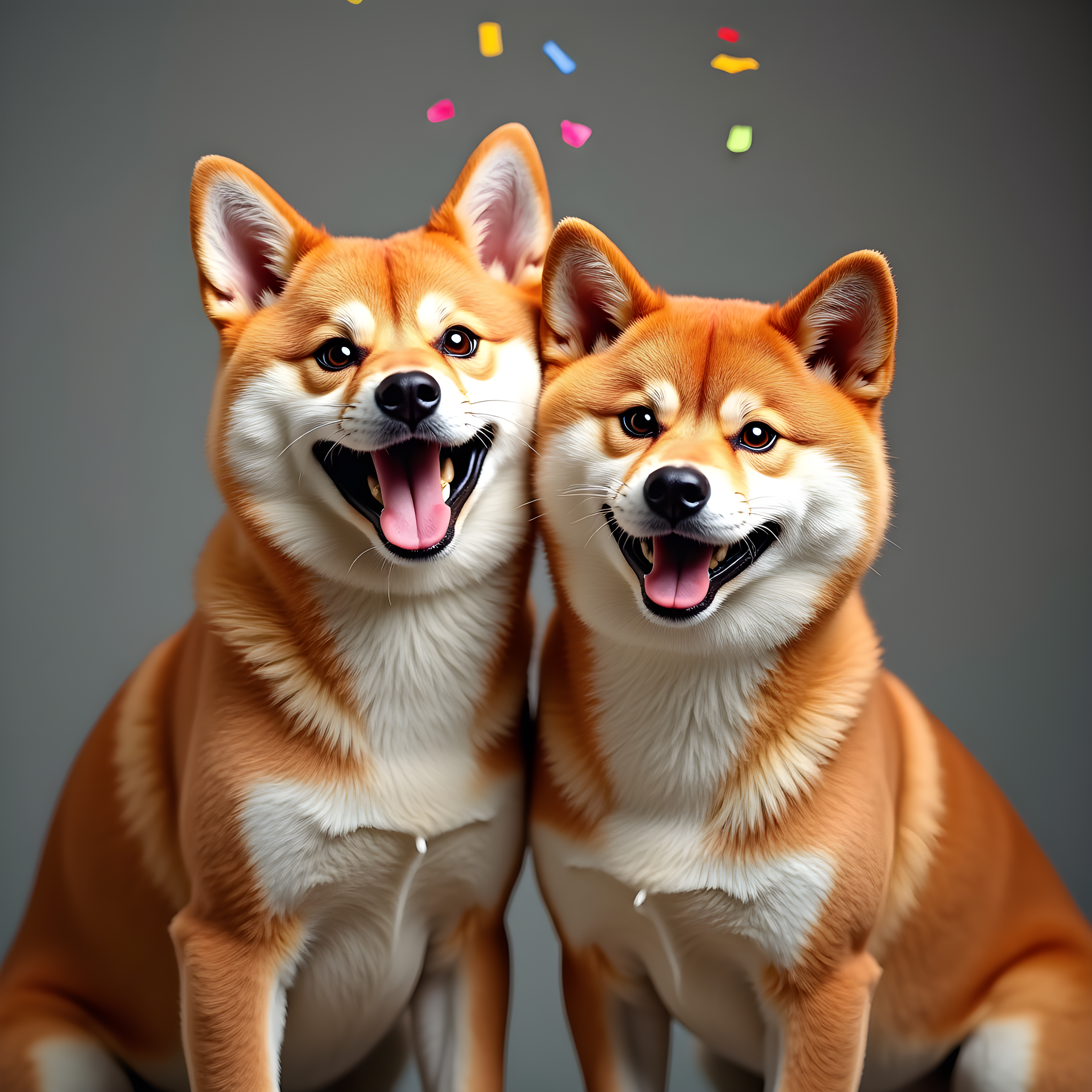 Confetti Shiba — Hyper-Realistic (Funny)