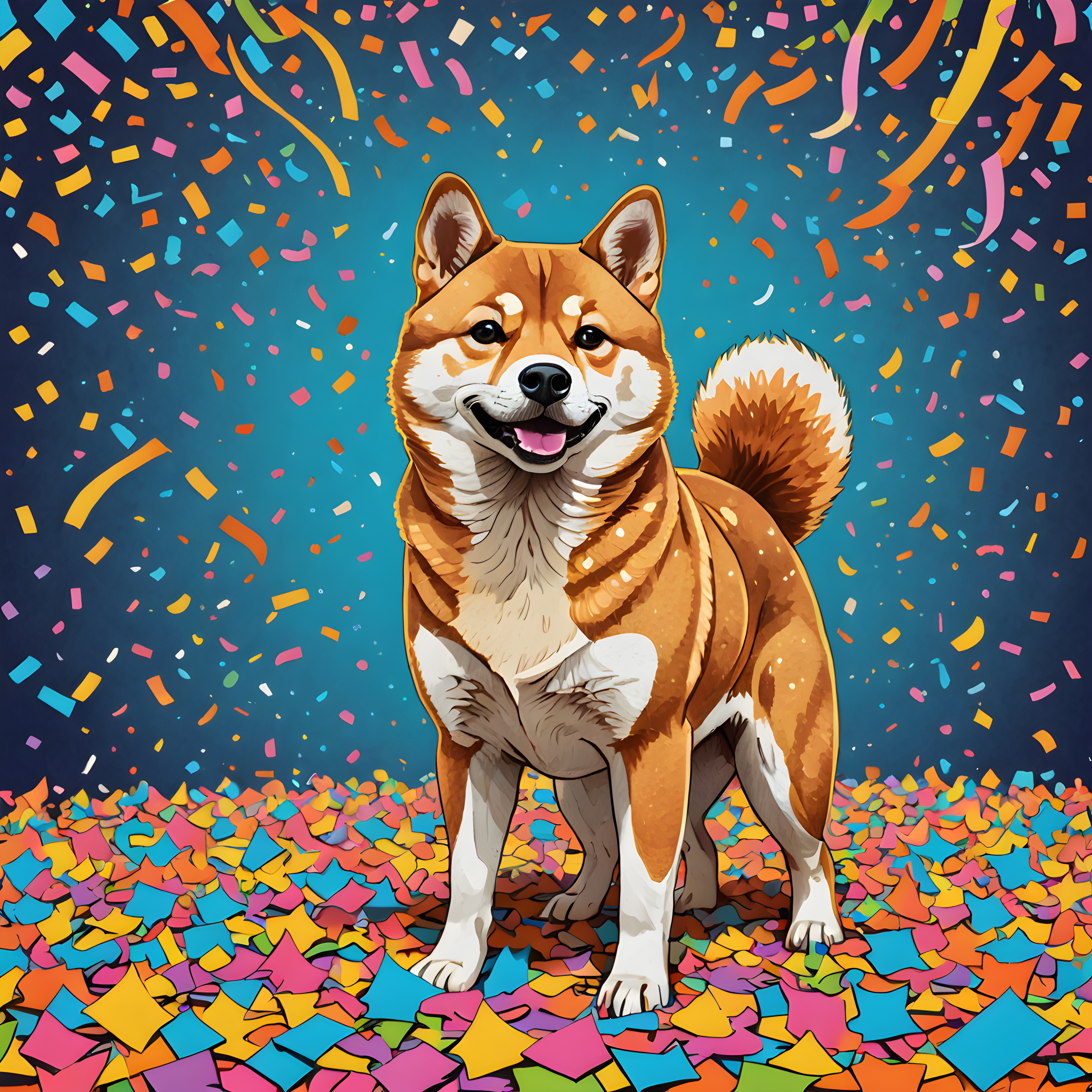 Confetti Shiba — Retro (Fantasy)