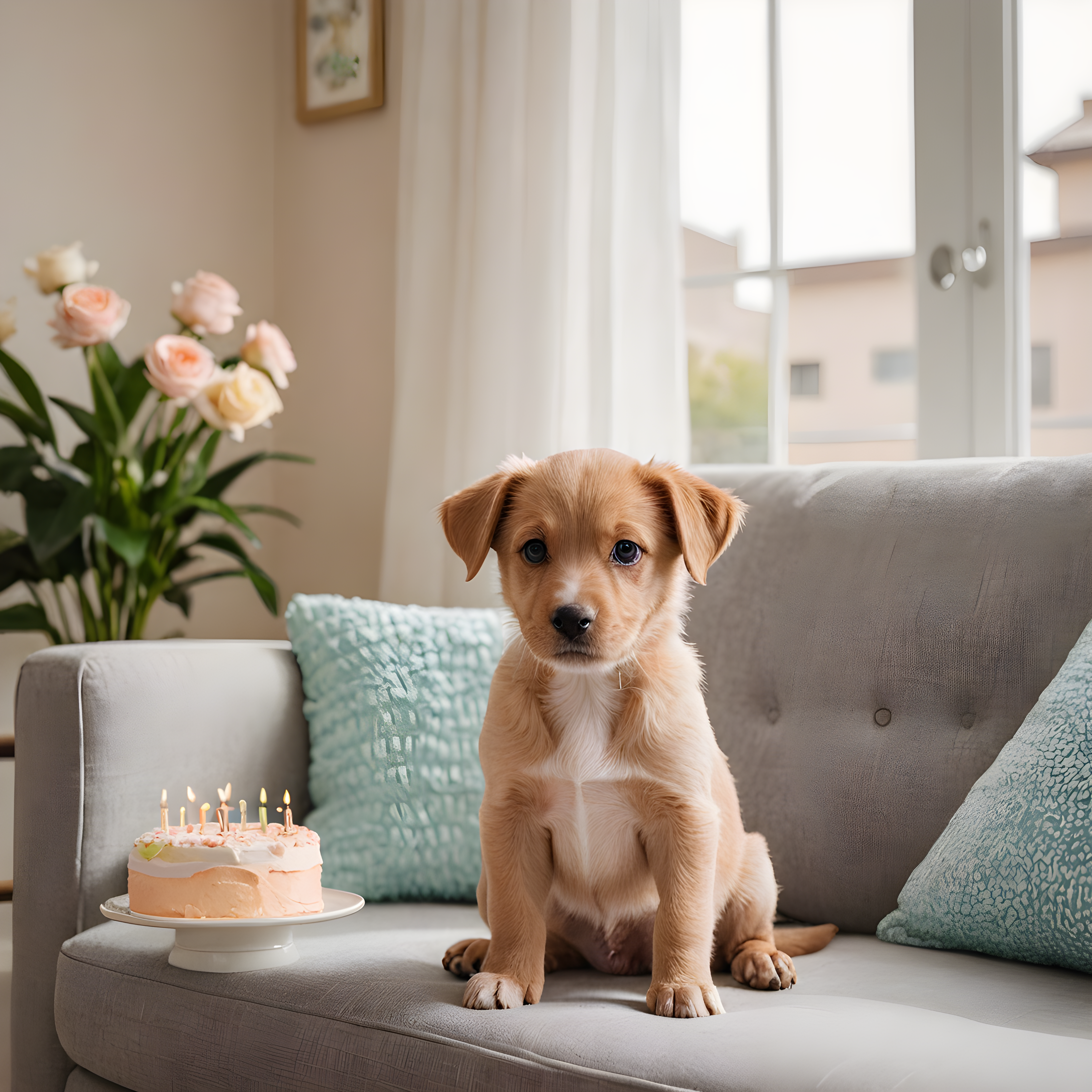 First Birthday Puppy — Modern Aesthetic (Lifestyle)