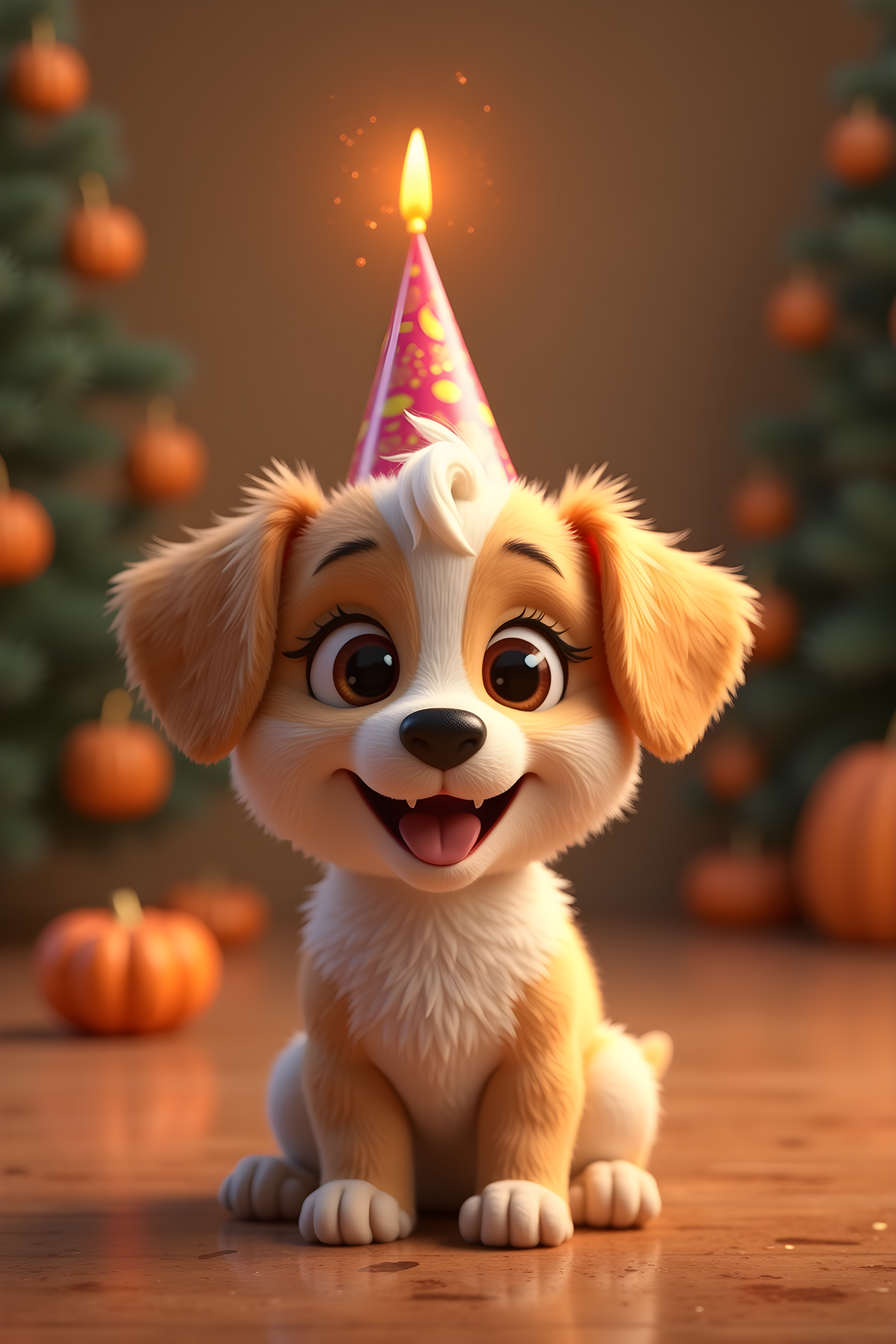 First Birthday Puppy — 3D Render (Seasonal)