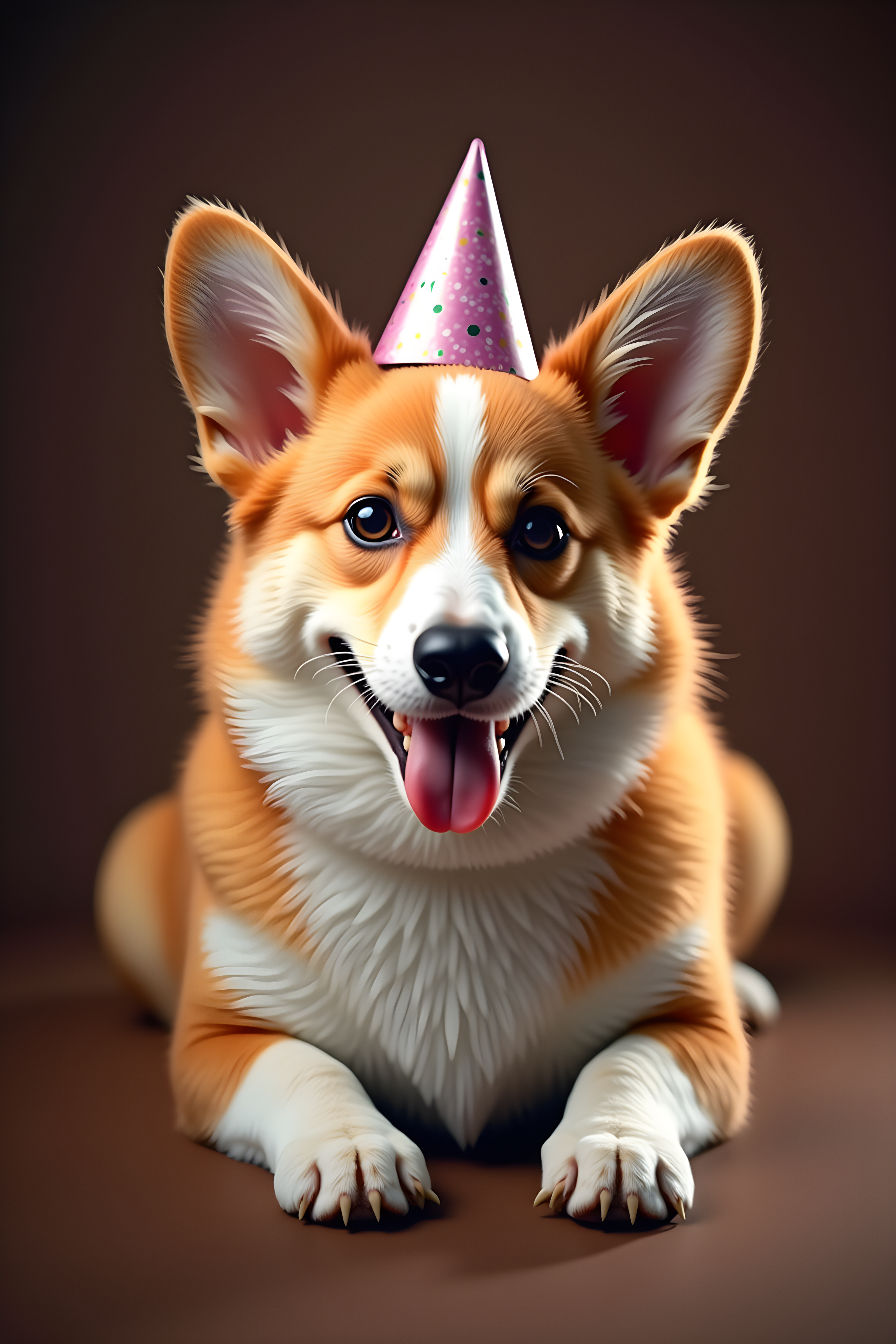 Party Corgi — Hyper-Realistic (Motivational)