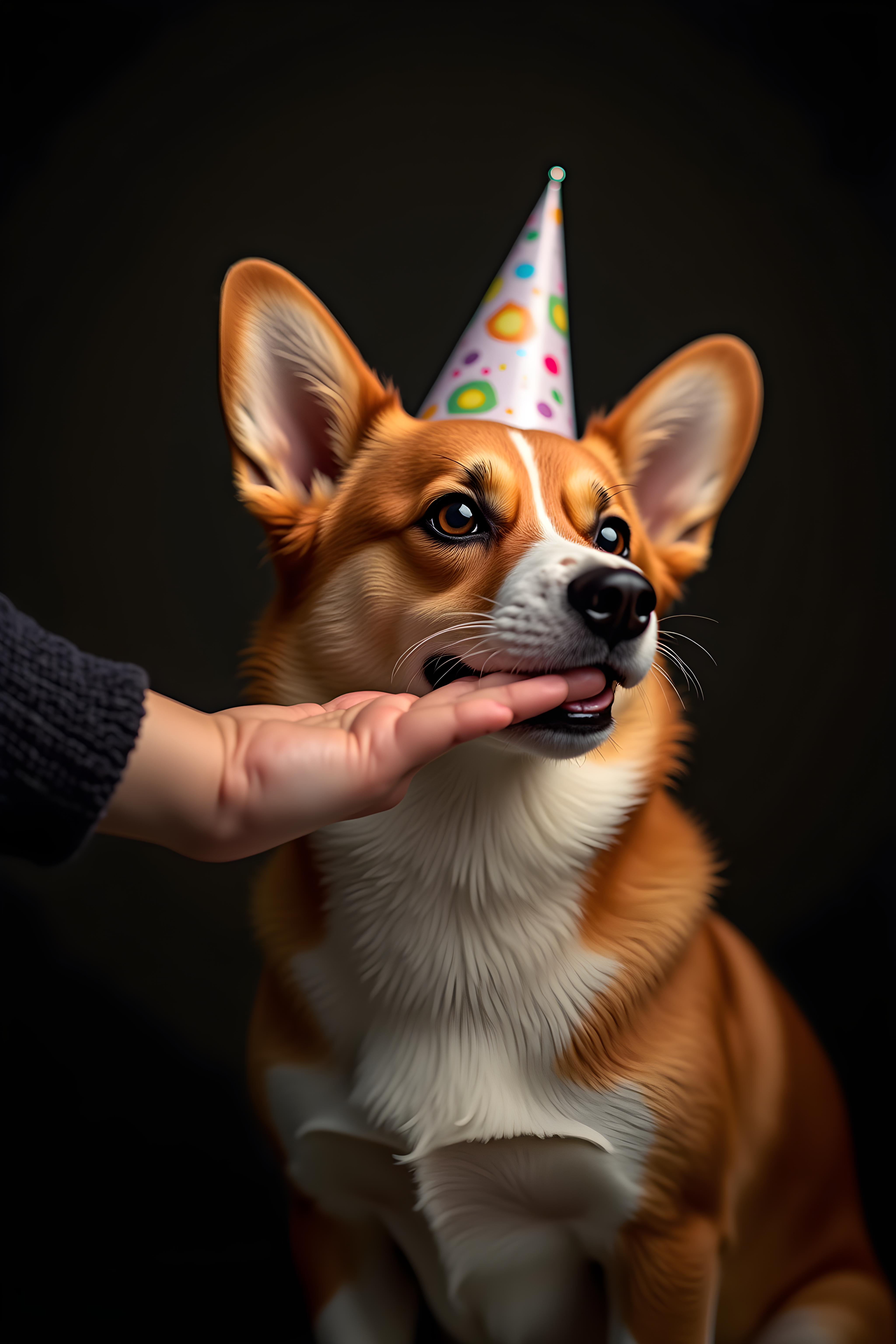 Party Corgi — Realistic (Emotional)