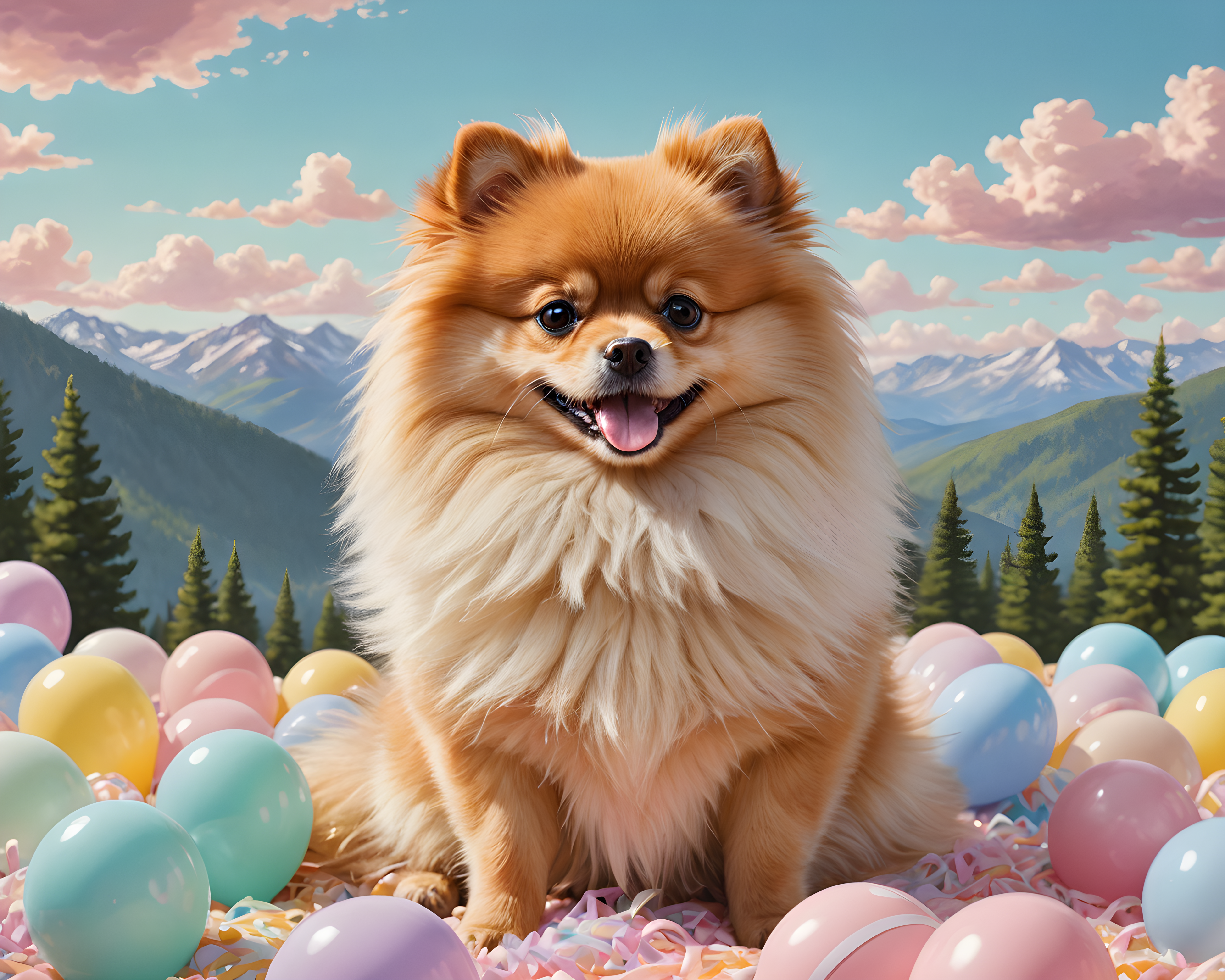 Party Streamer Pomeranian — Nursery (Funny)