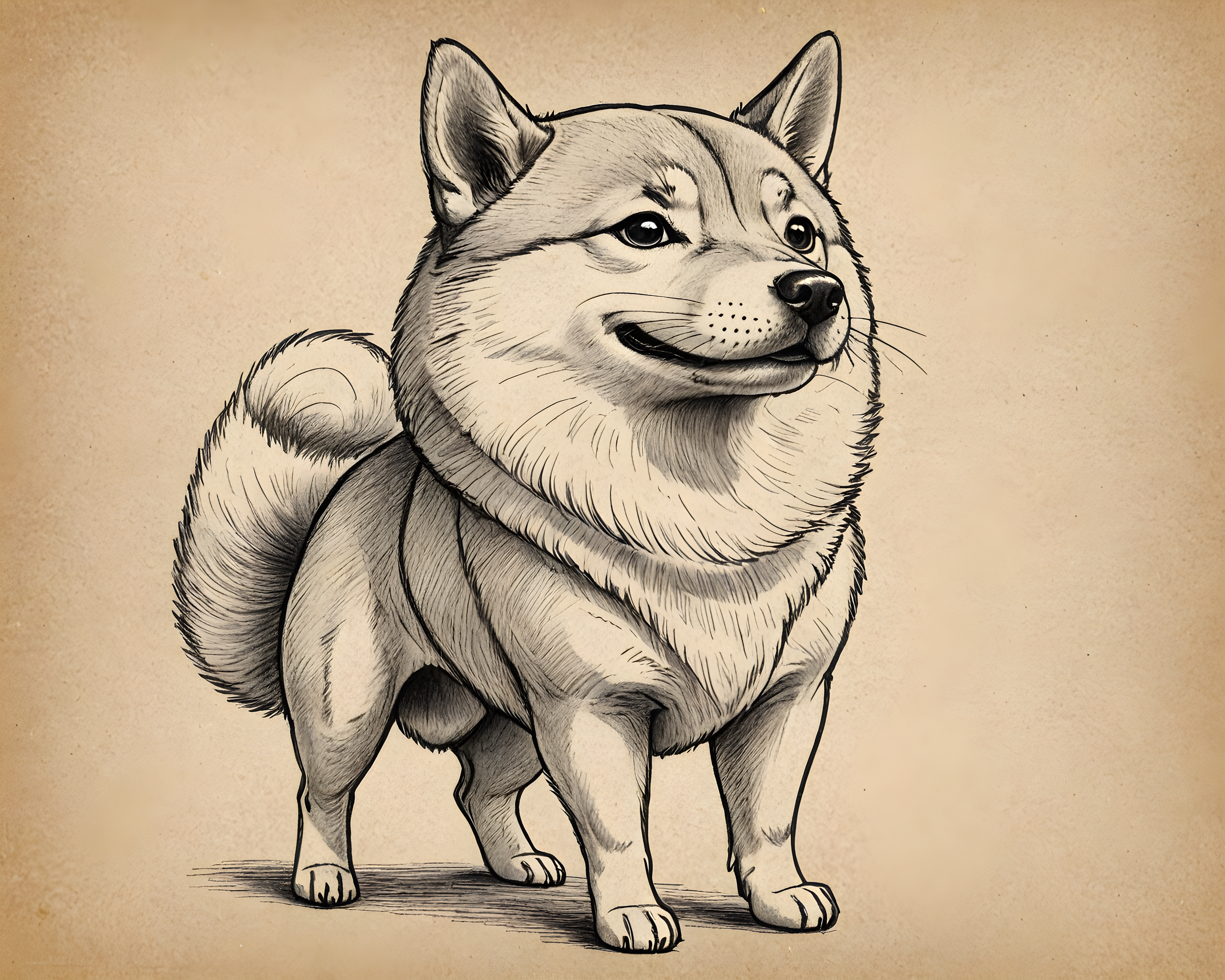 Anime Shiba — Pencil Sketch (Savage)
