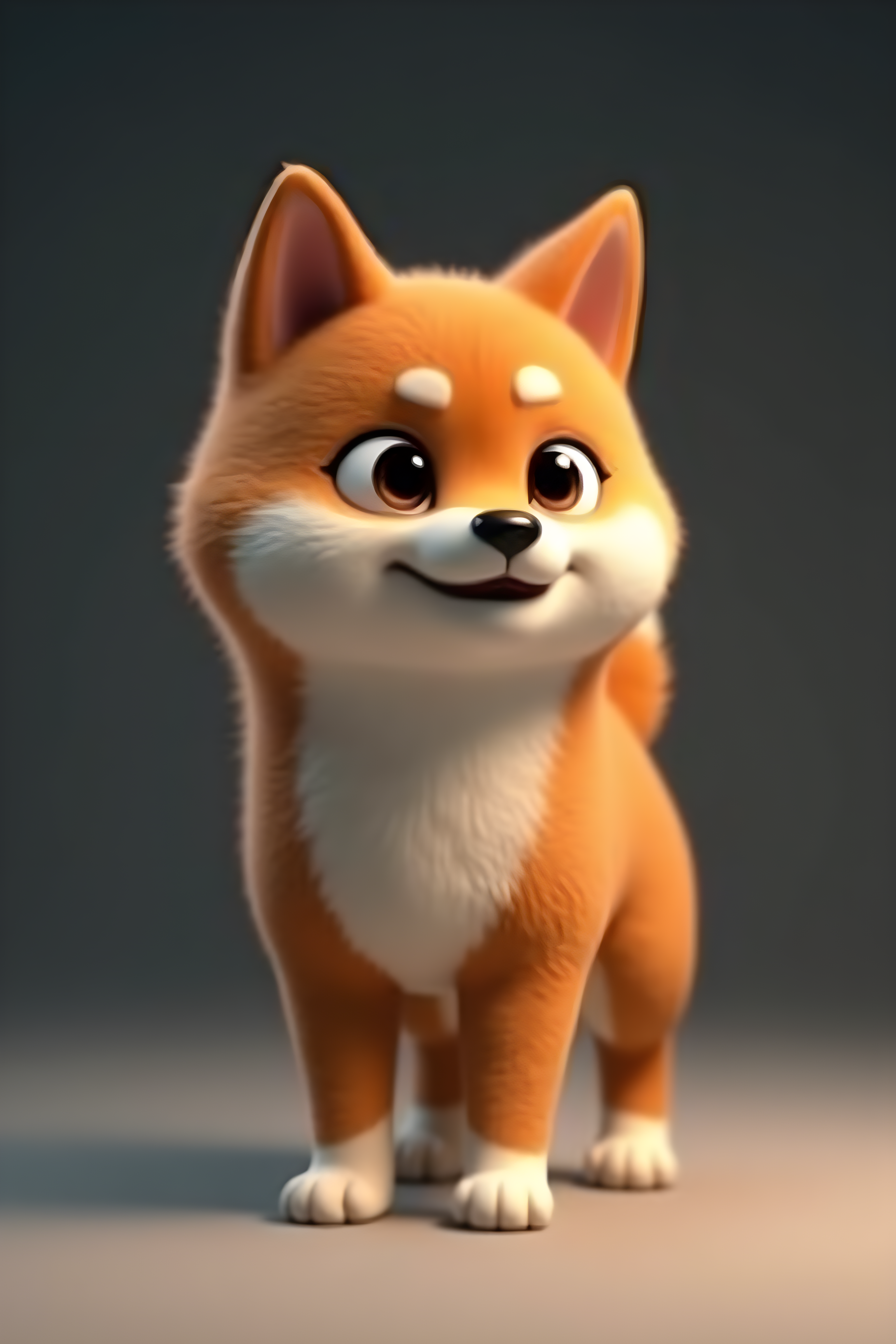 Anime Shiba — 3D Render (Aesthetic)