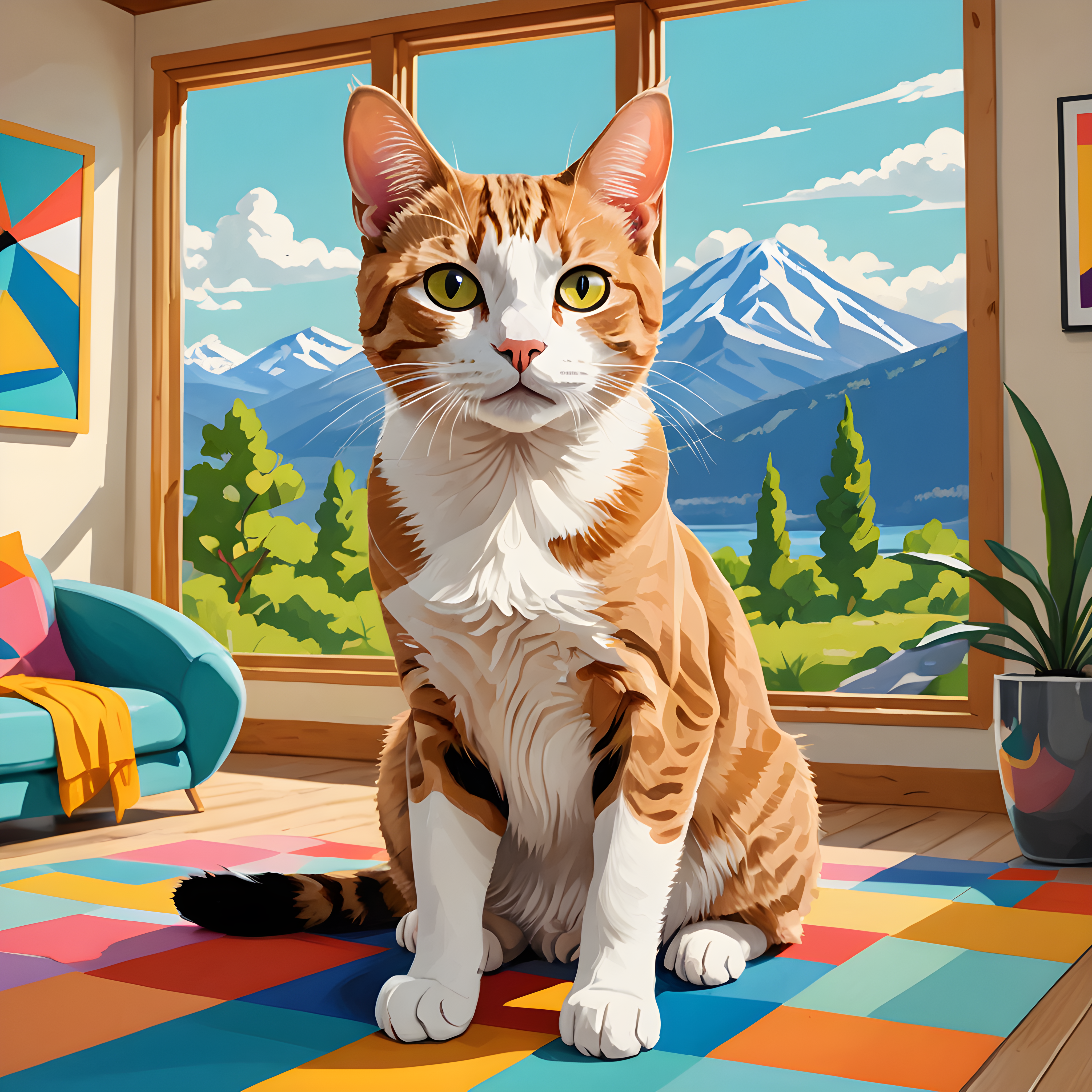 Cartoon Cat — Abstract (Savage)