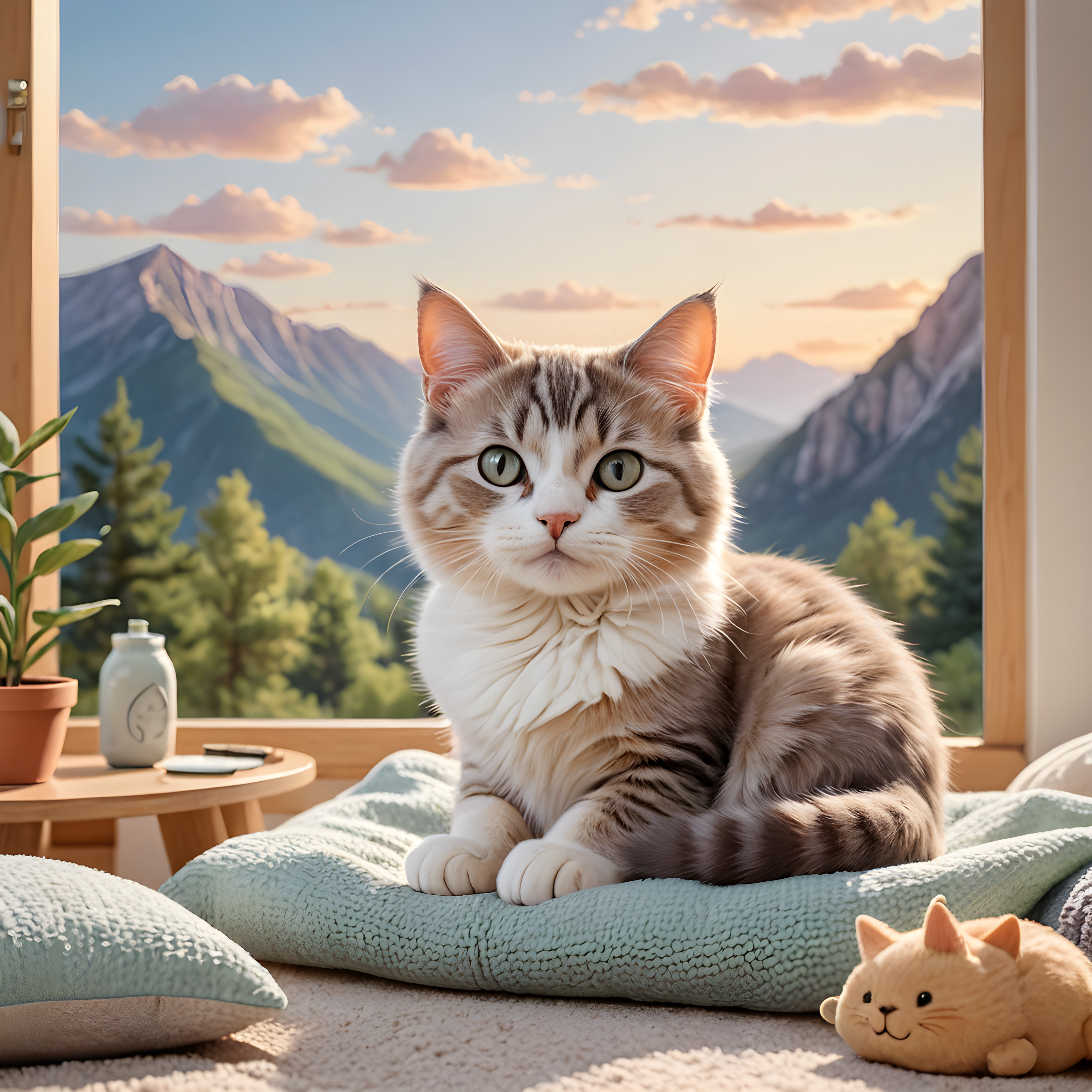 Cartoon Cat — Nursery (Sleepy)