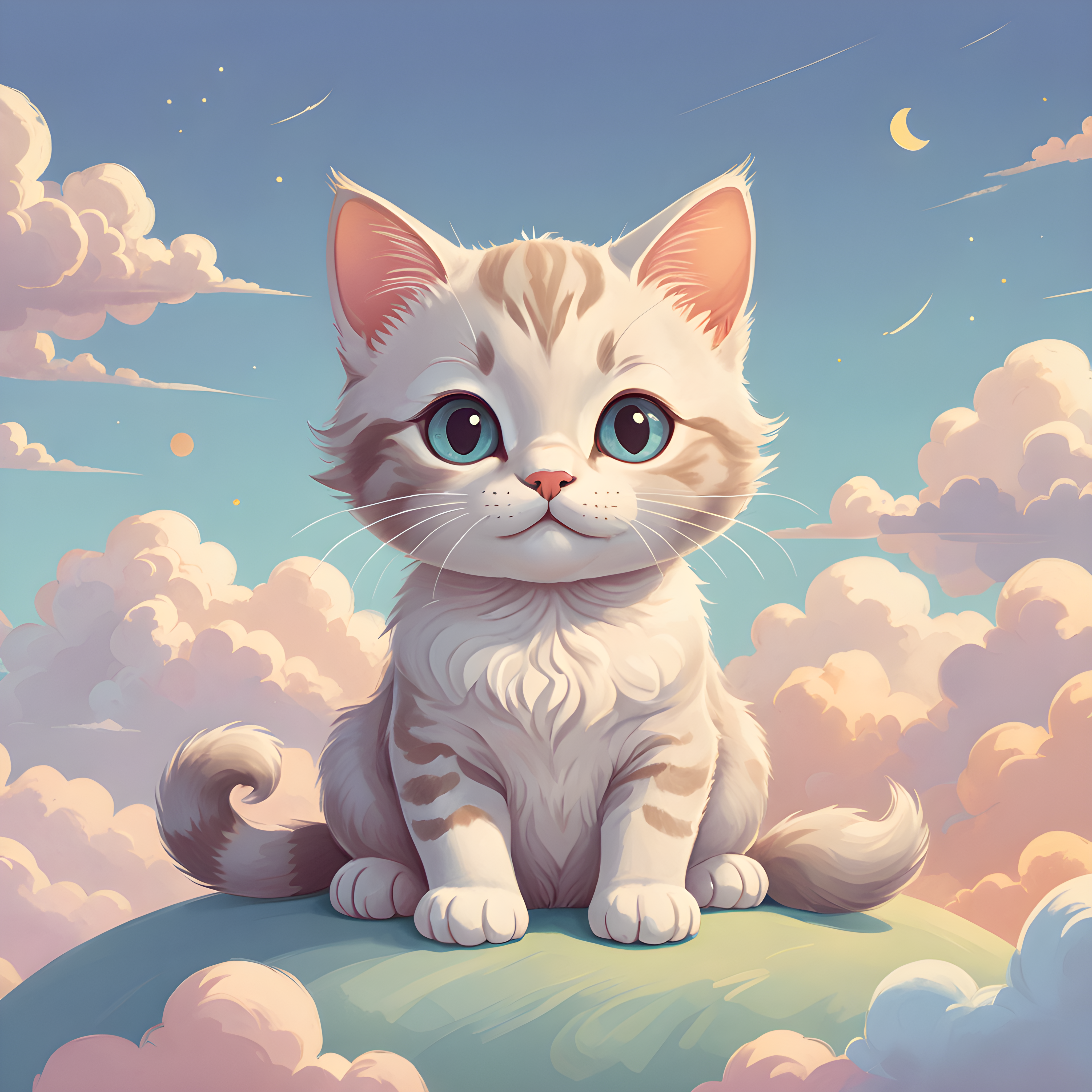 Cartoon Cat — Nursery (Sleepy)