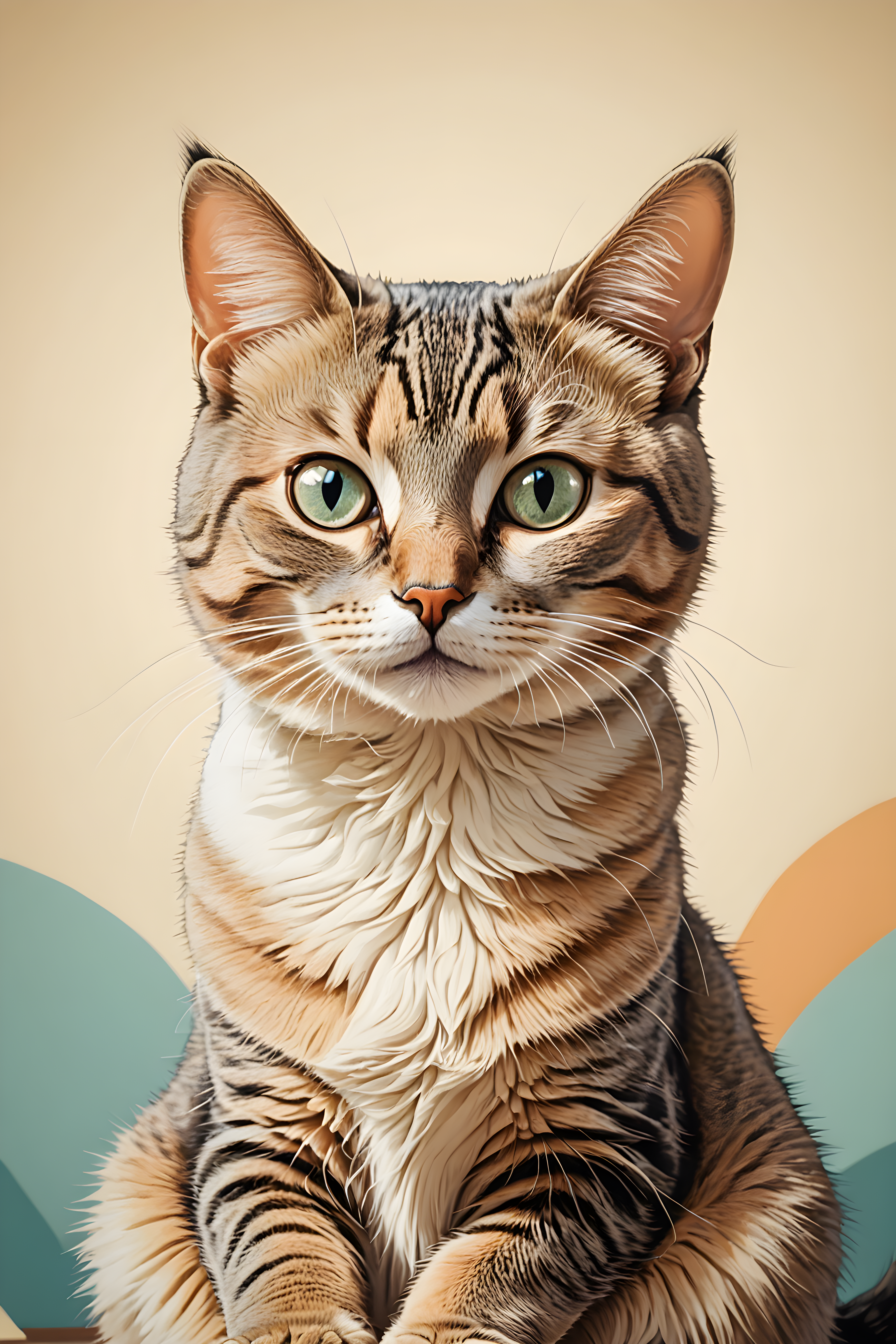 Cartoon Cat — Retro (Sleepy)
