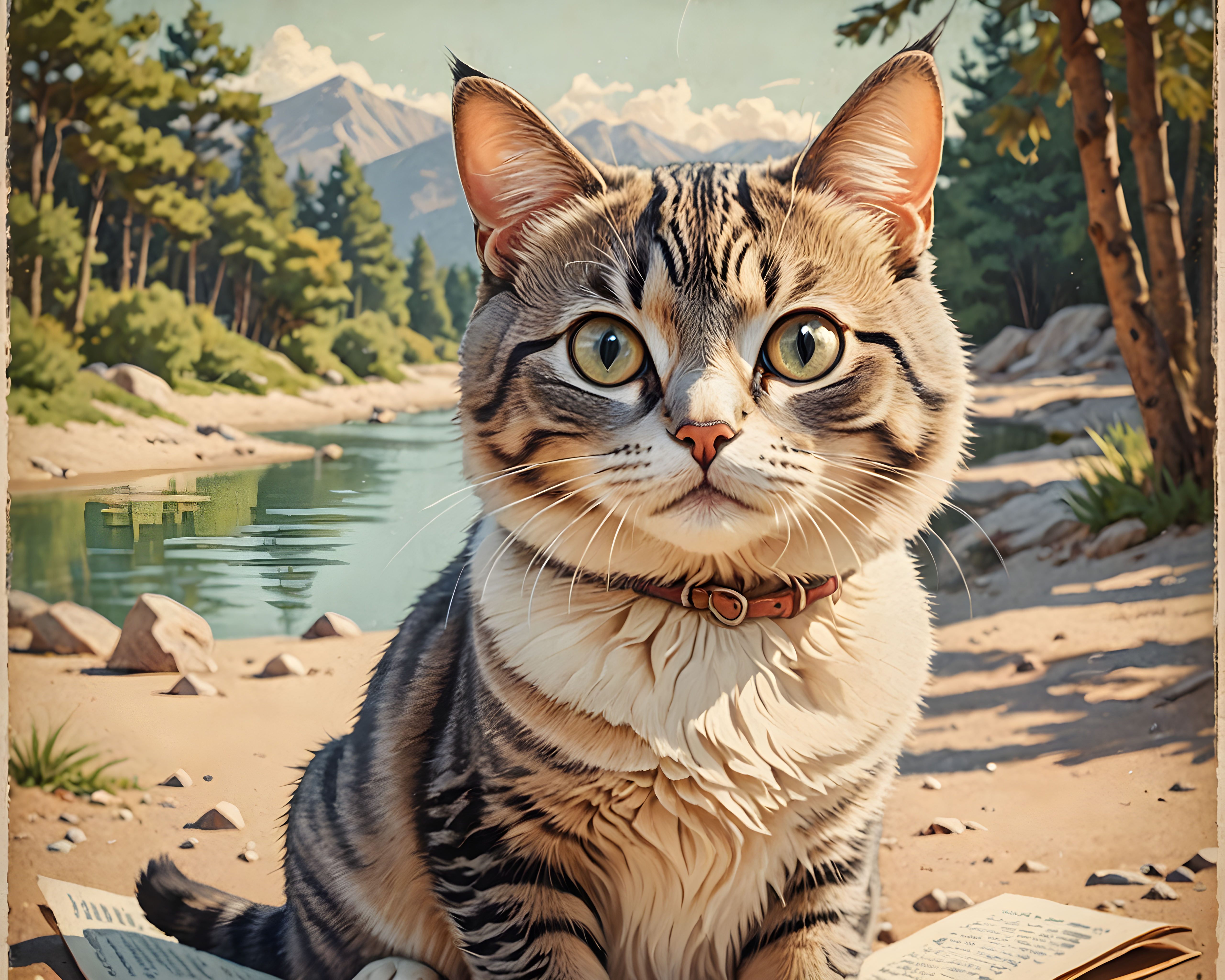 Cartoon Cat — Vintage Poster (Cute)