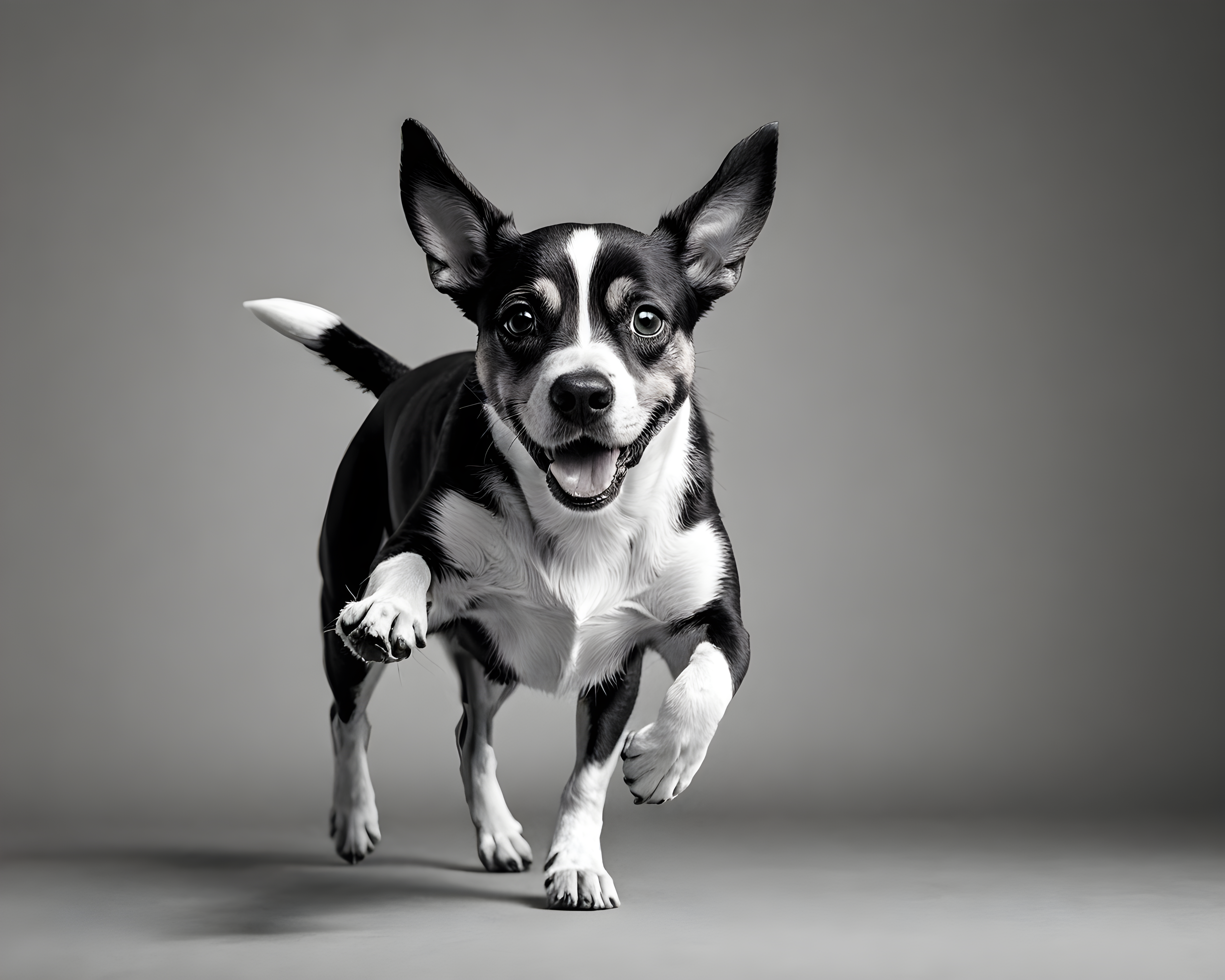 Cartoon Dog — Black & White (Aesthetic)