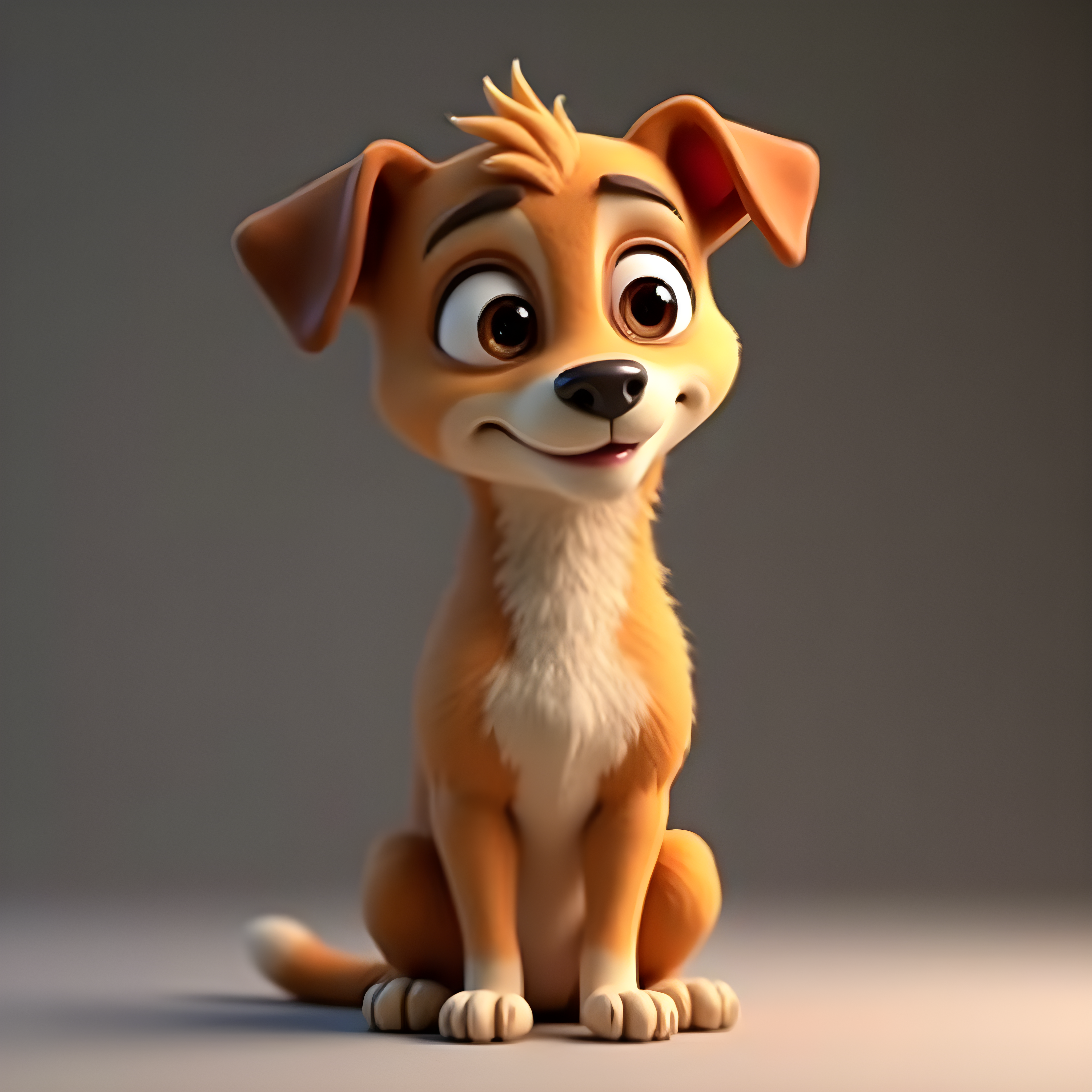 Cartoon Dog — 3D Render (Emotional)