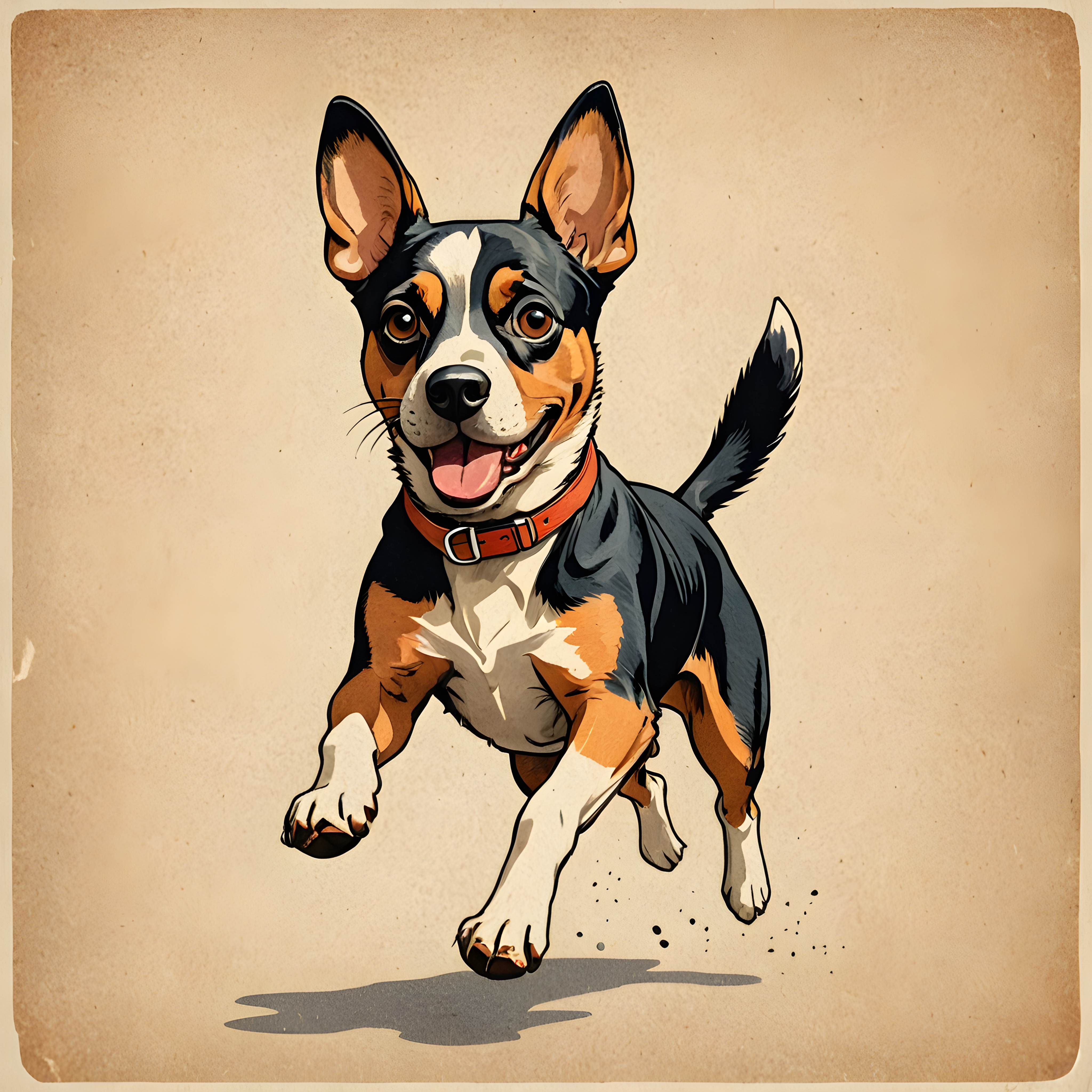 Cartoon Dog — Vintage Poster (Aesthetic)