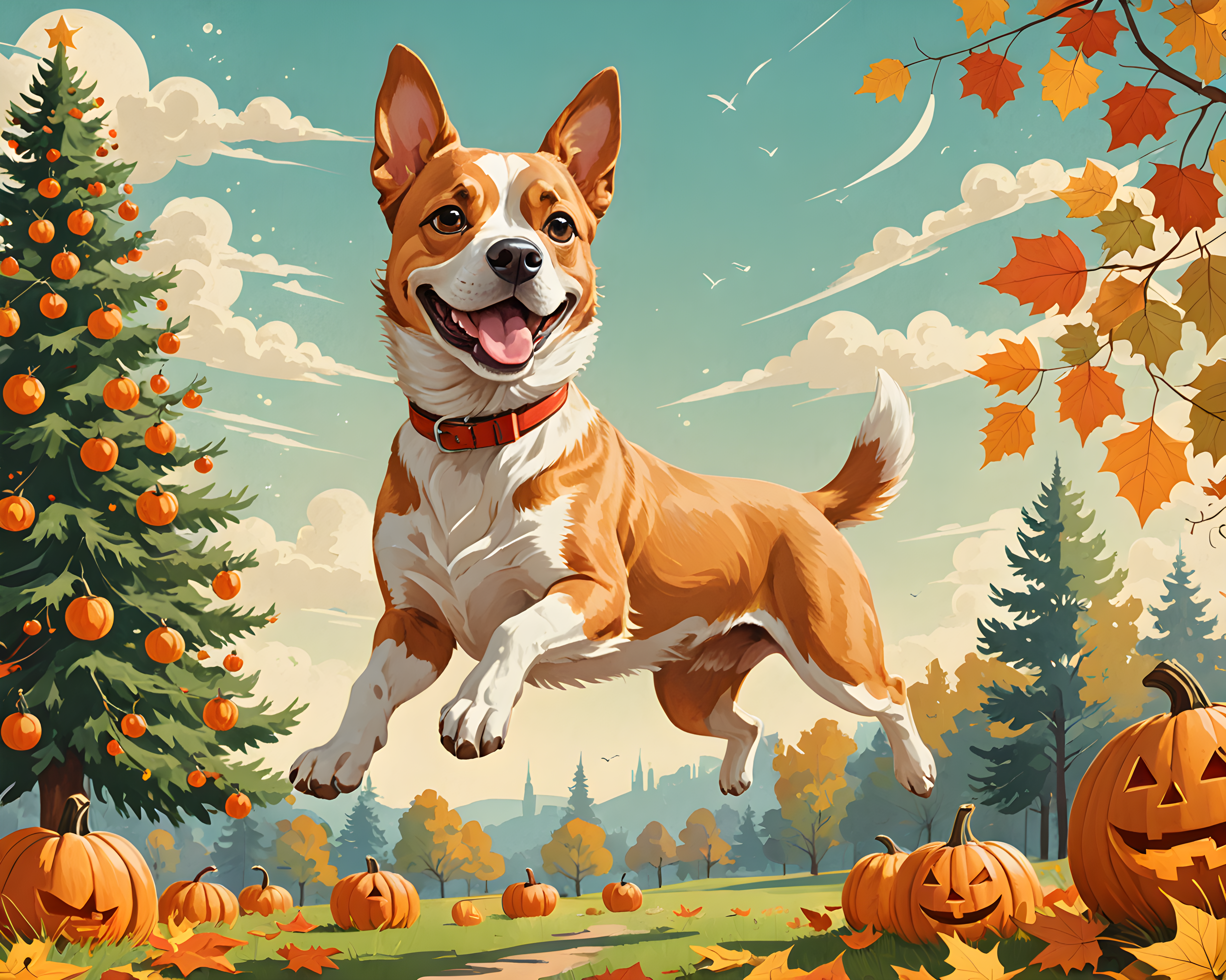 Cartoon Dog — Vintage Poster (Seasonal)