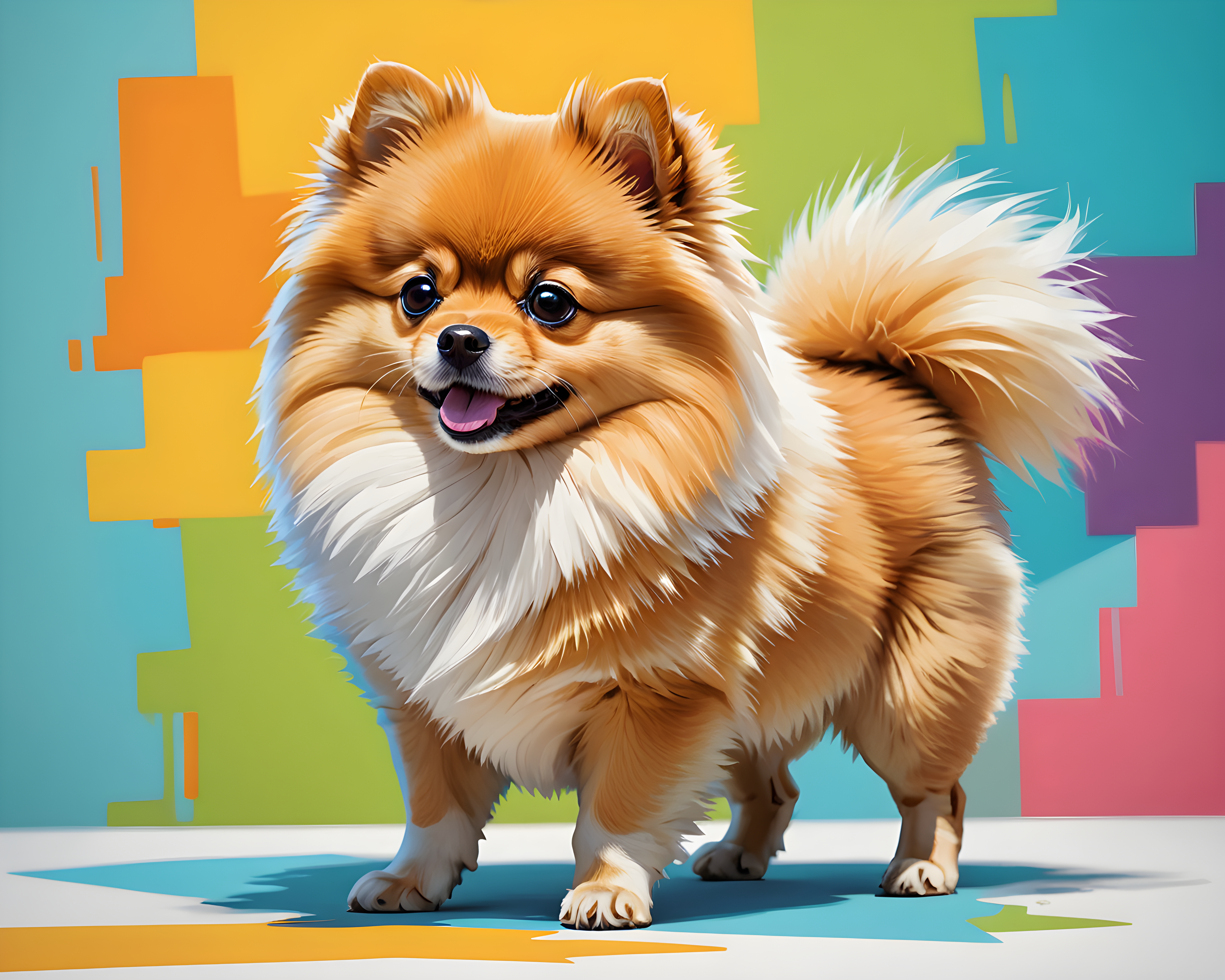 Chibi Pomeranian — Abstract (Energetic)