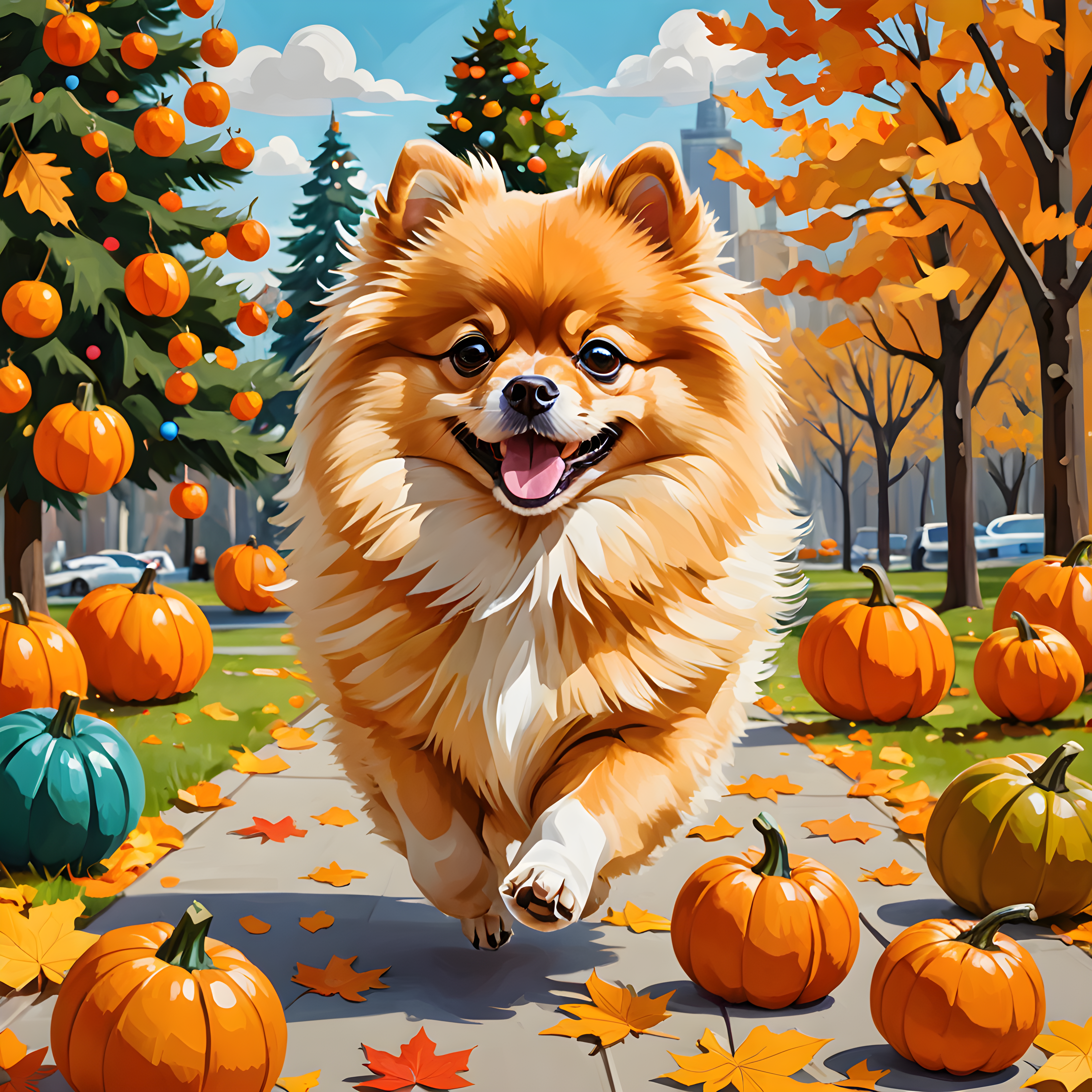 Chibi Pomeranian — Abstract (Seasonal)