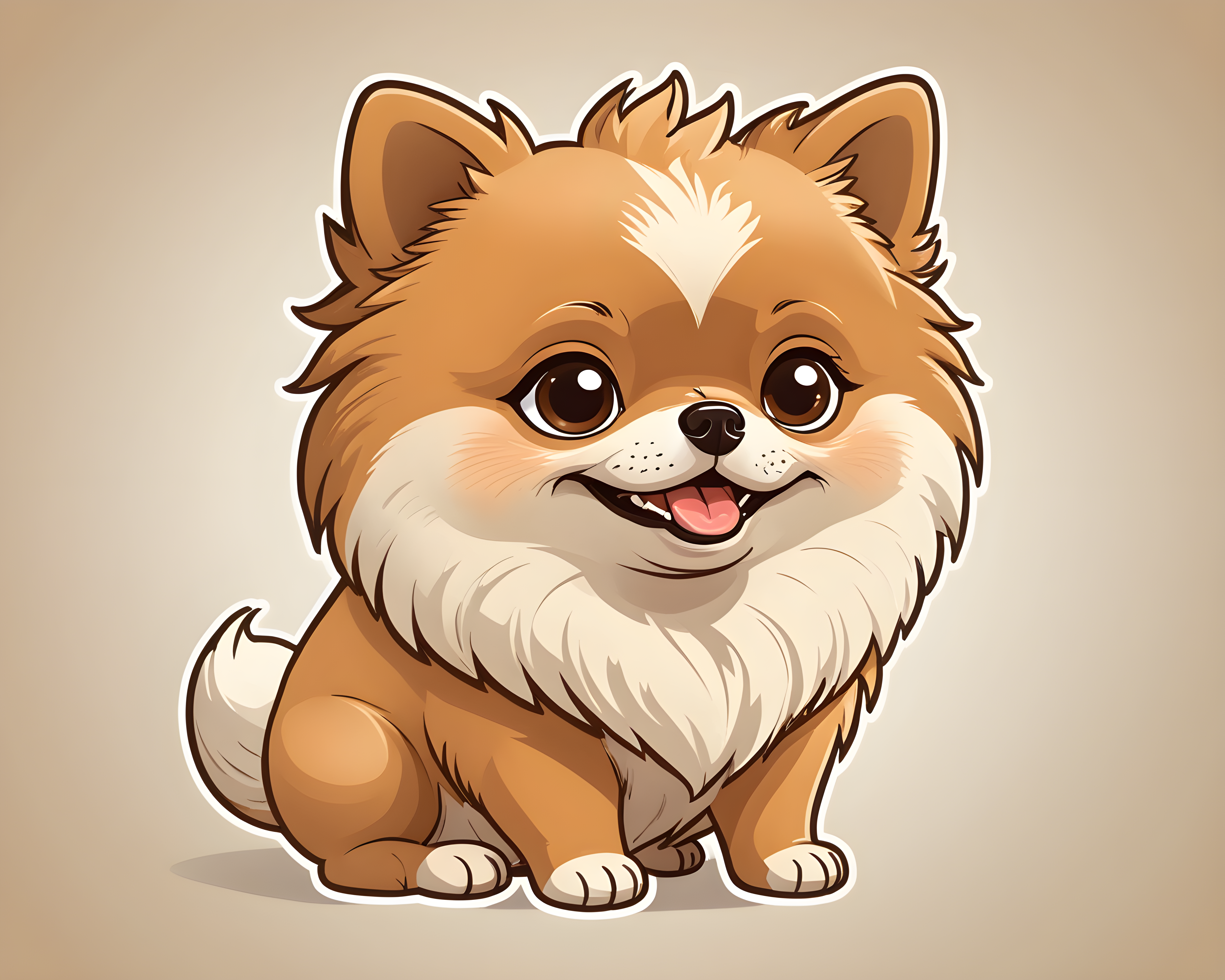 Chibi Pomeranian — Cartoon / Kawaii (Savage)