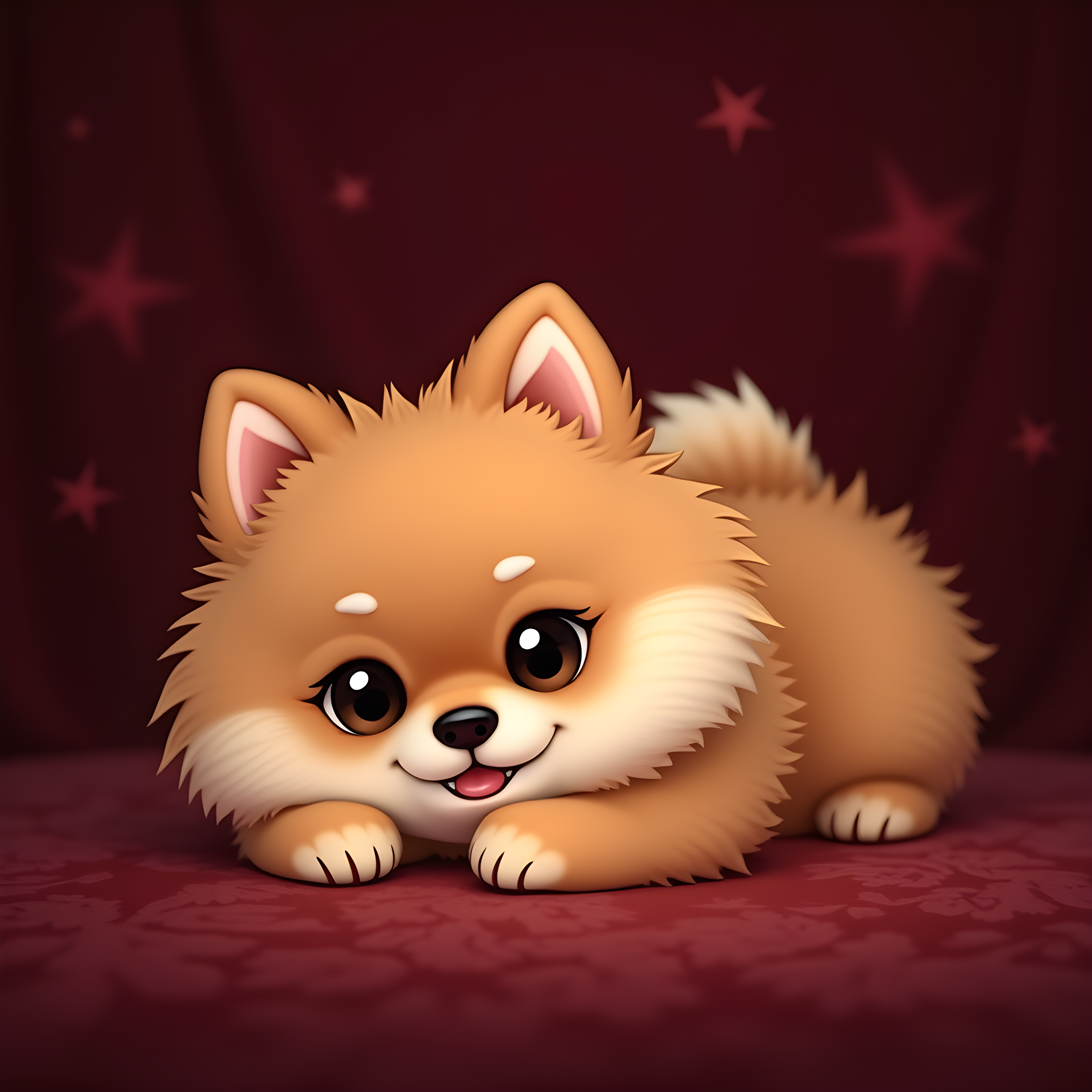 Chibi Pomeranian — Luxury (Aesthetic)