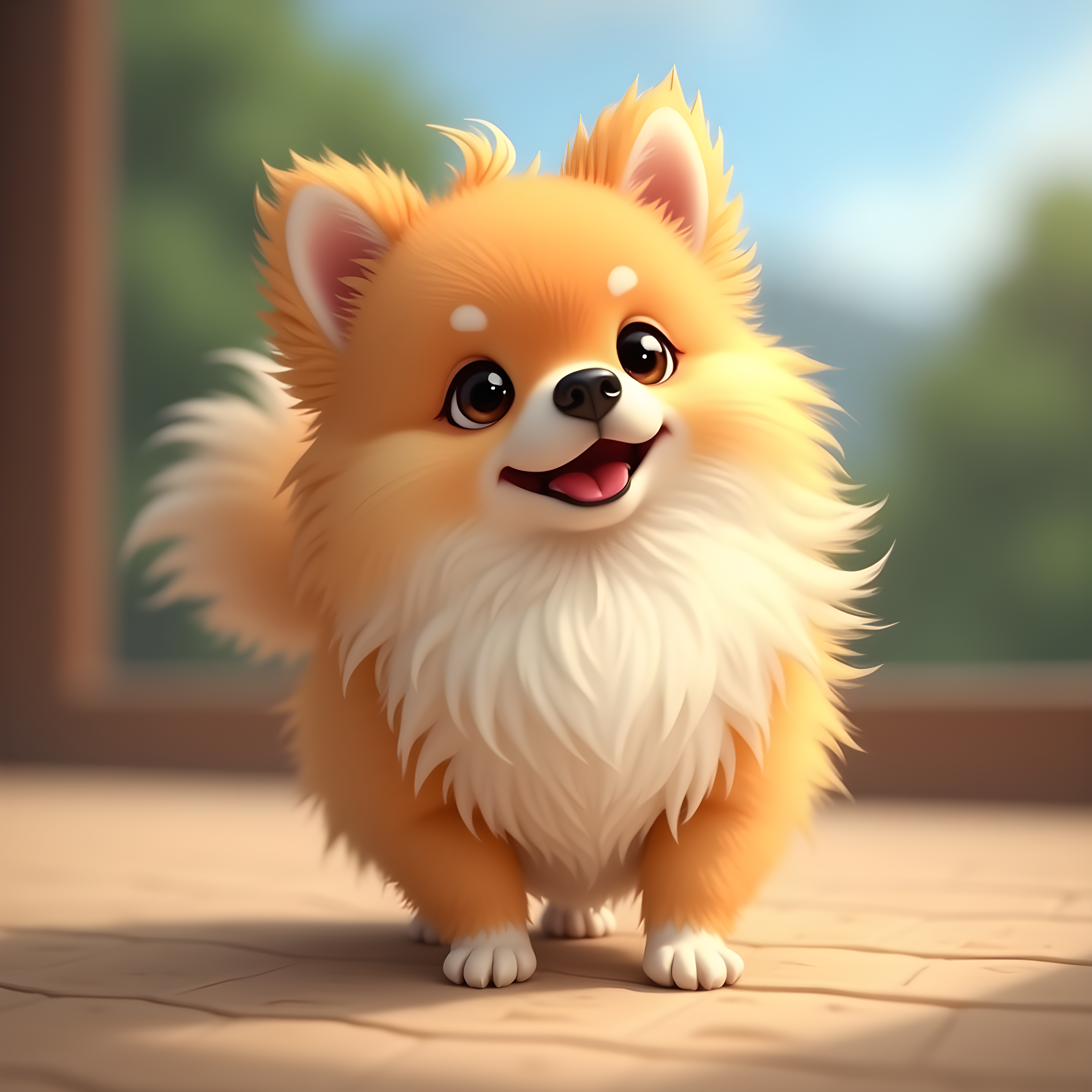 Chibi Pomeranian — Realistic (Energetic)