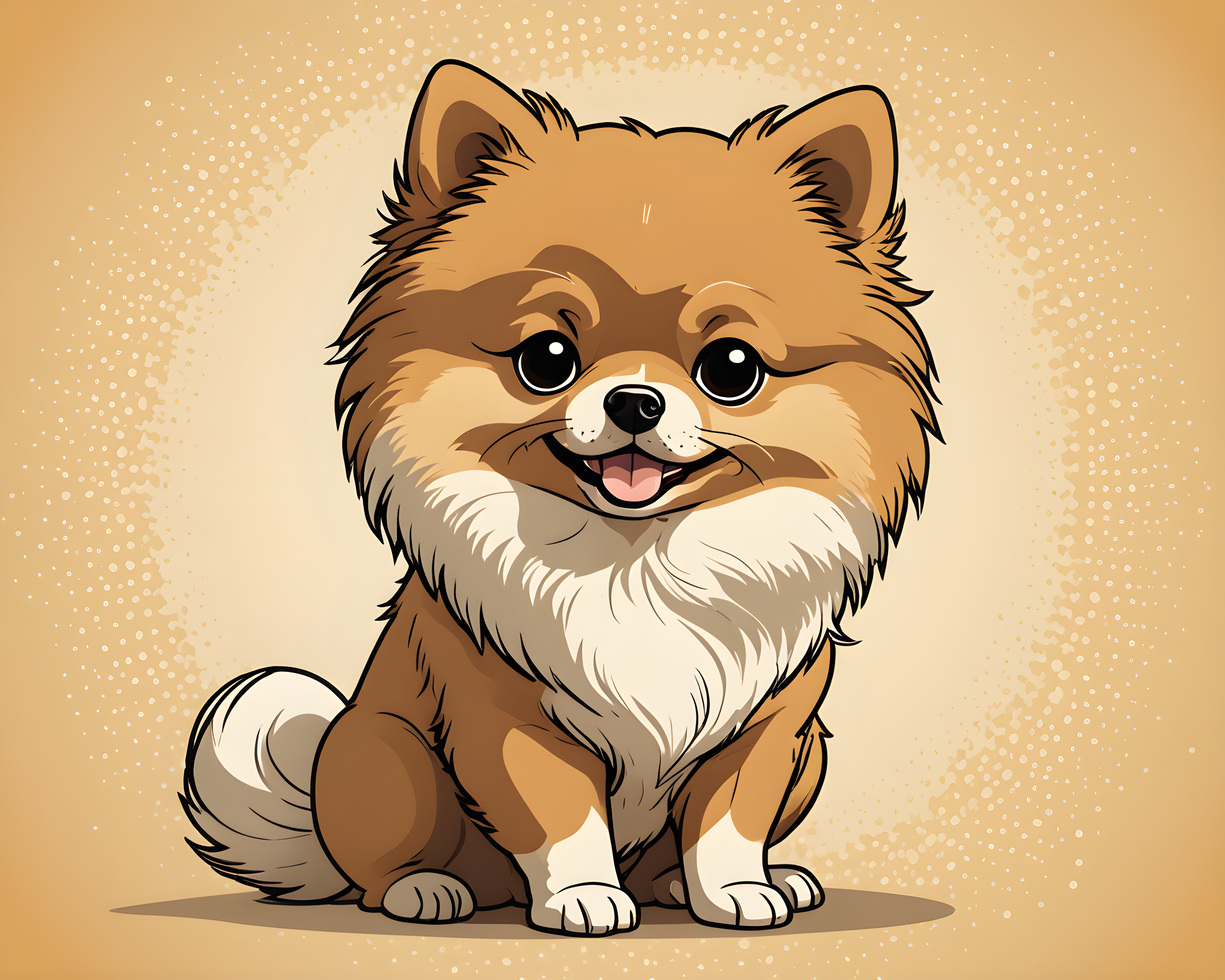 Chibi Pomeranian — Retro (Motivational)
