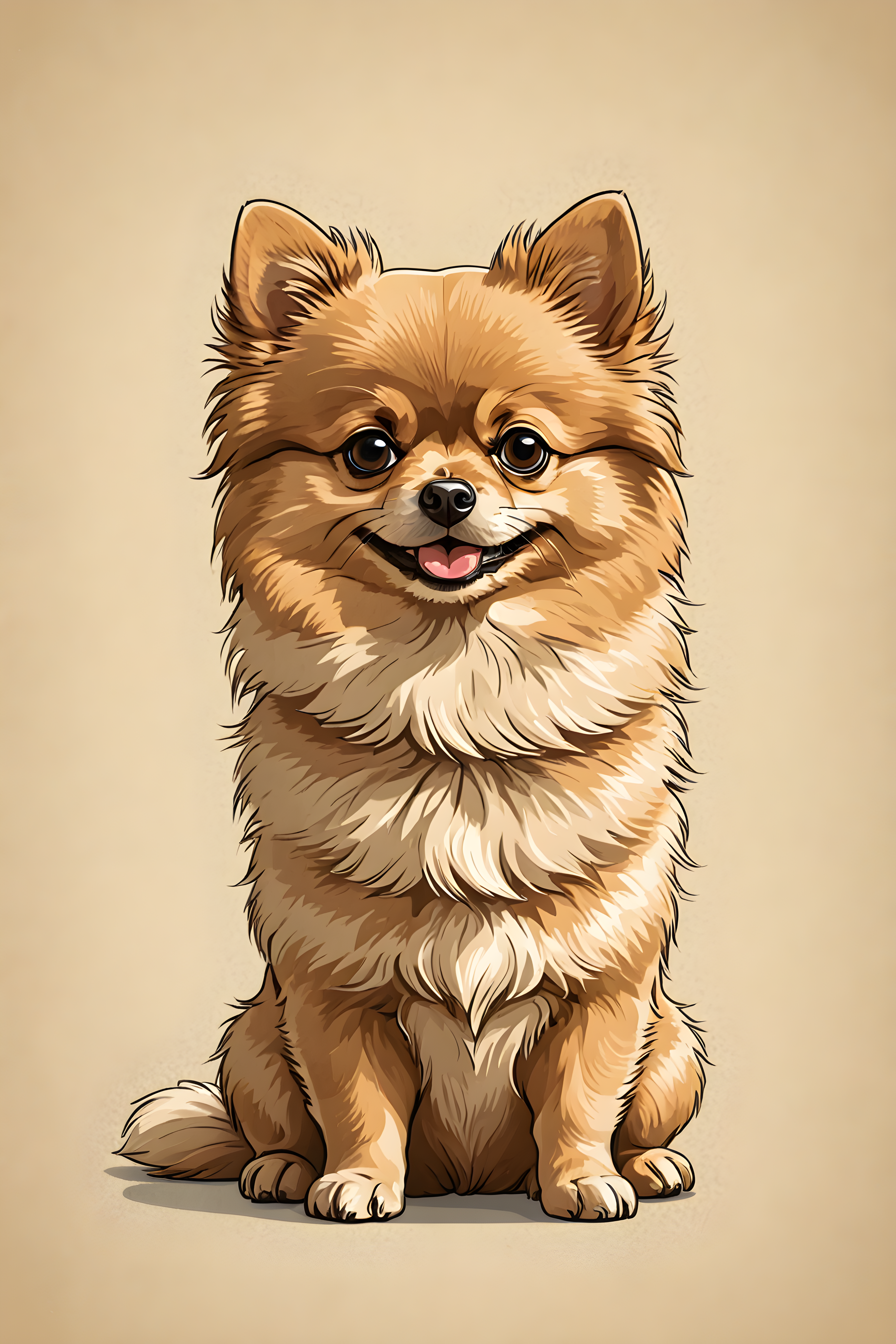 Chibi Pomeranian — Retro (Savage)