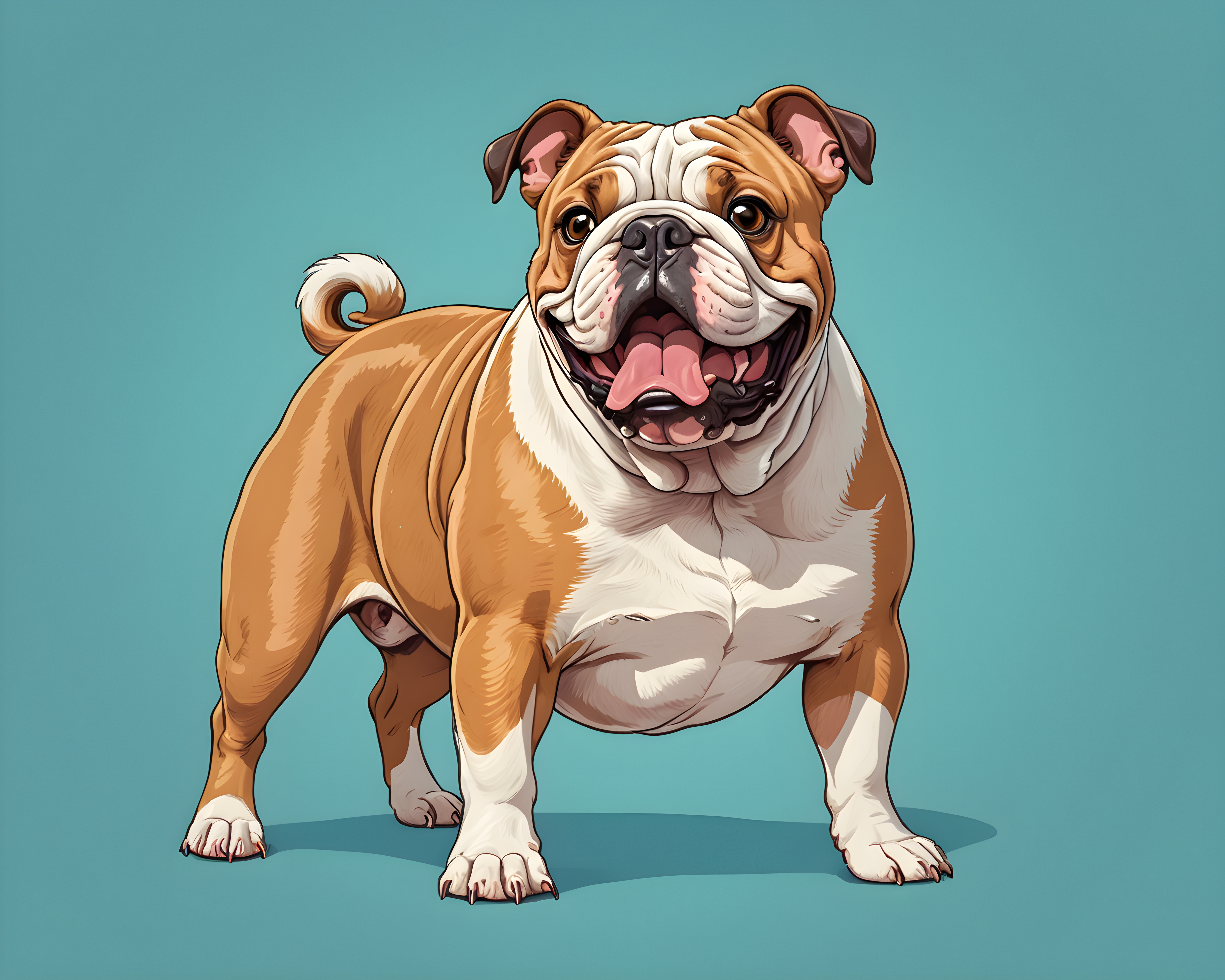 Comic Style Bulldog — Funny (Energetic)