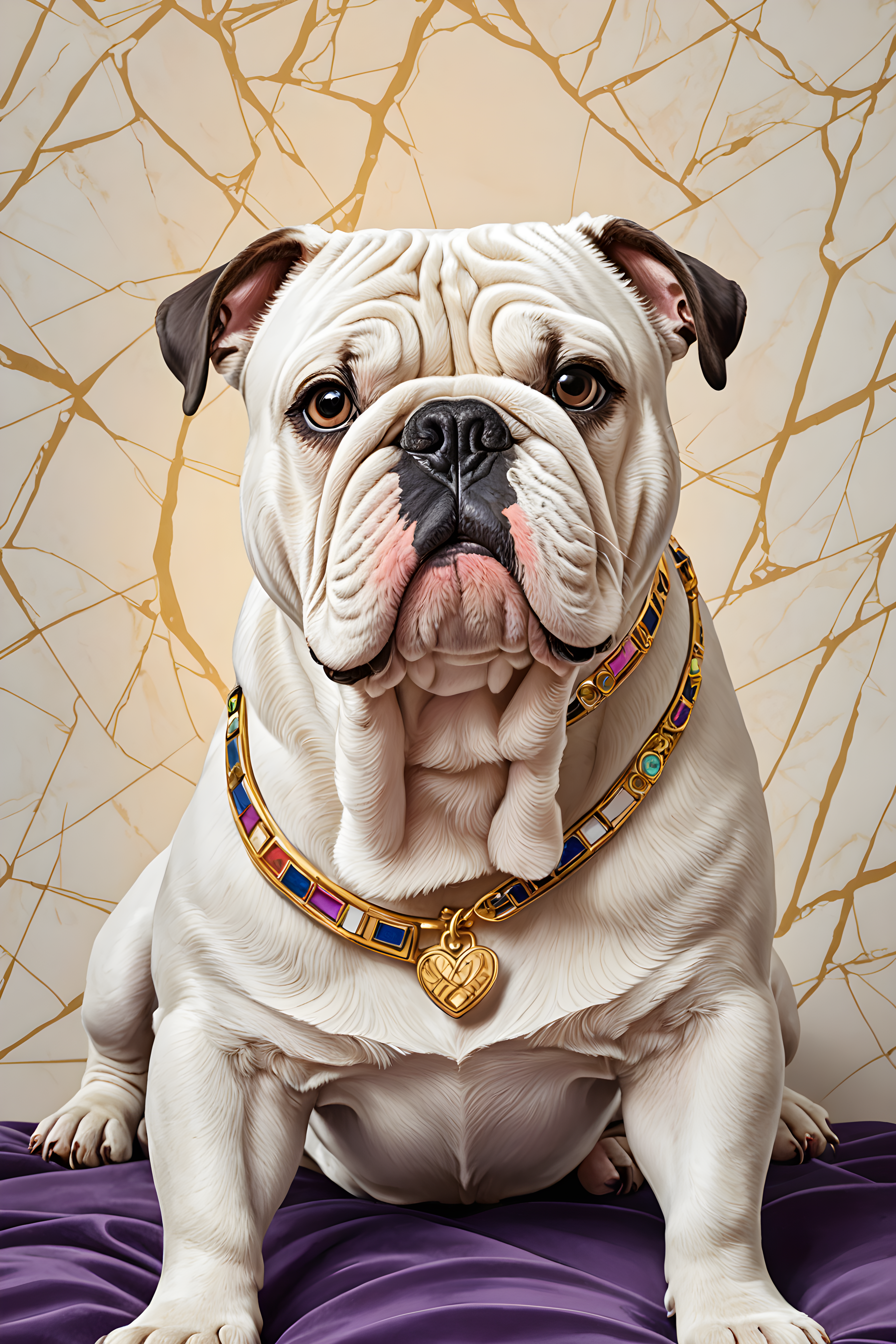 Comic Style Bulldog — Line Art (Luxury)