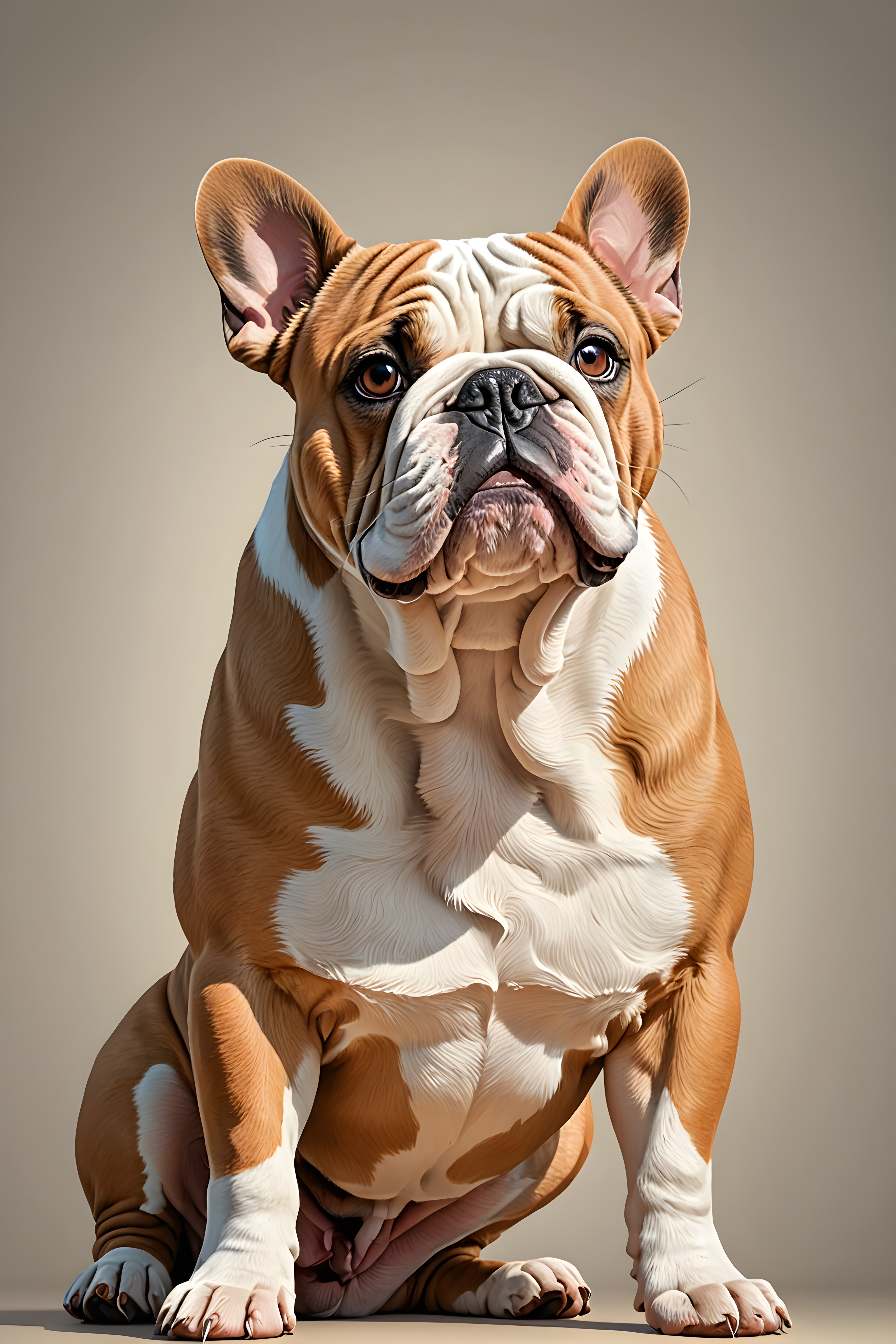 Comic Style Bulldog — Line Art (Motivational)