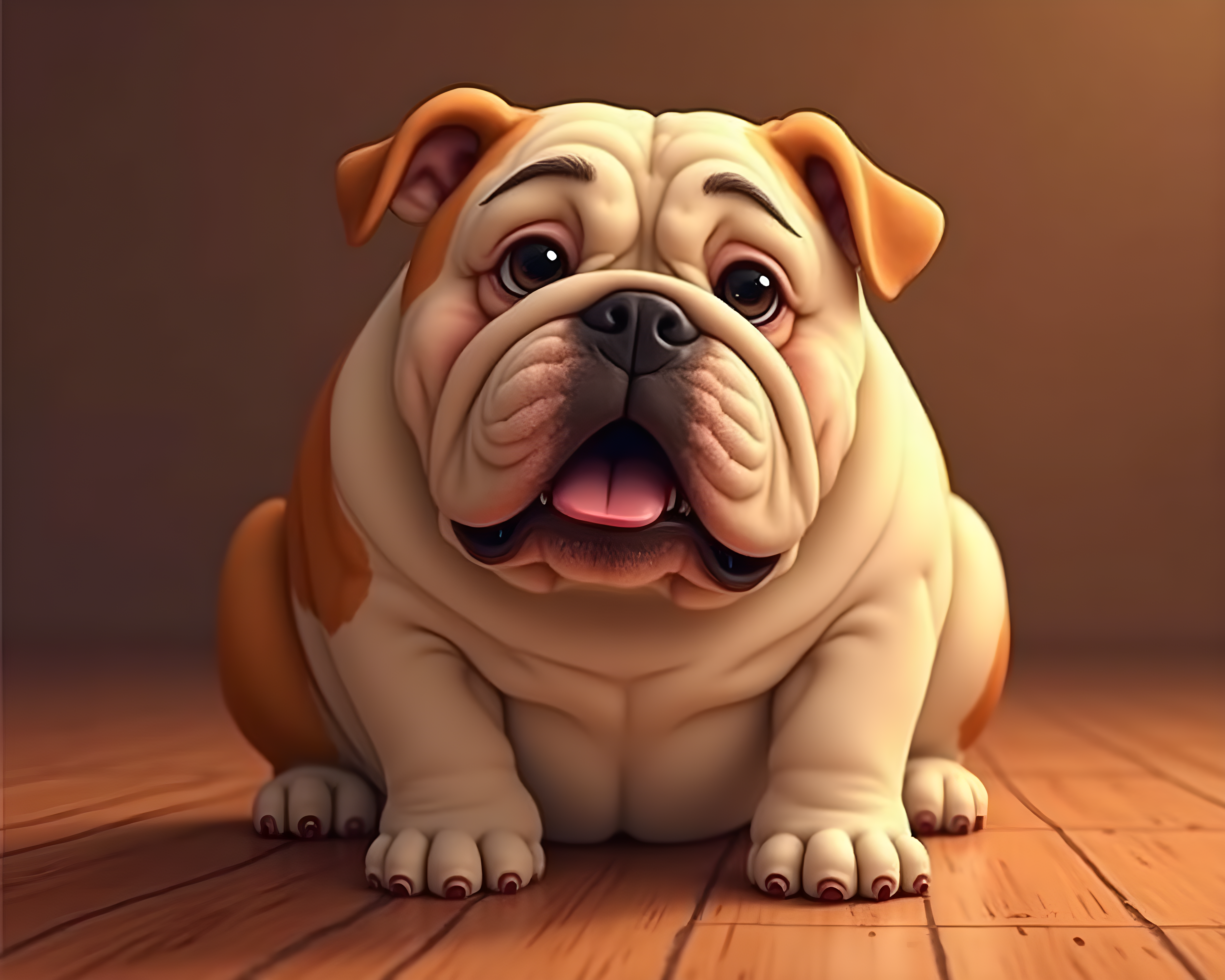 Comic Style Bulldog — Realistic (Romantic)