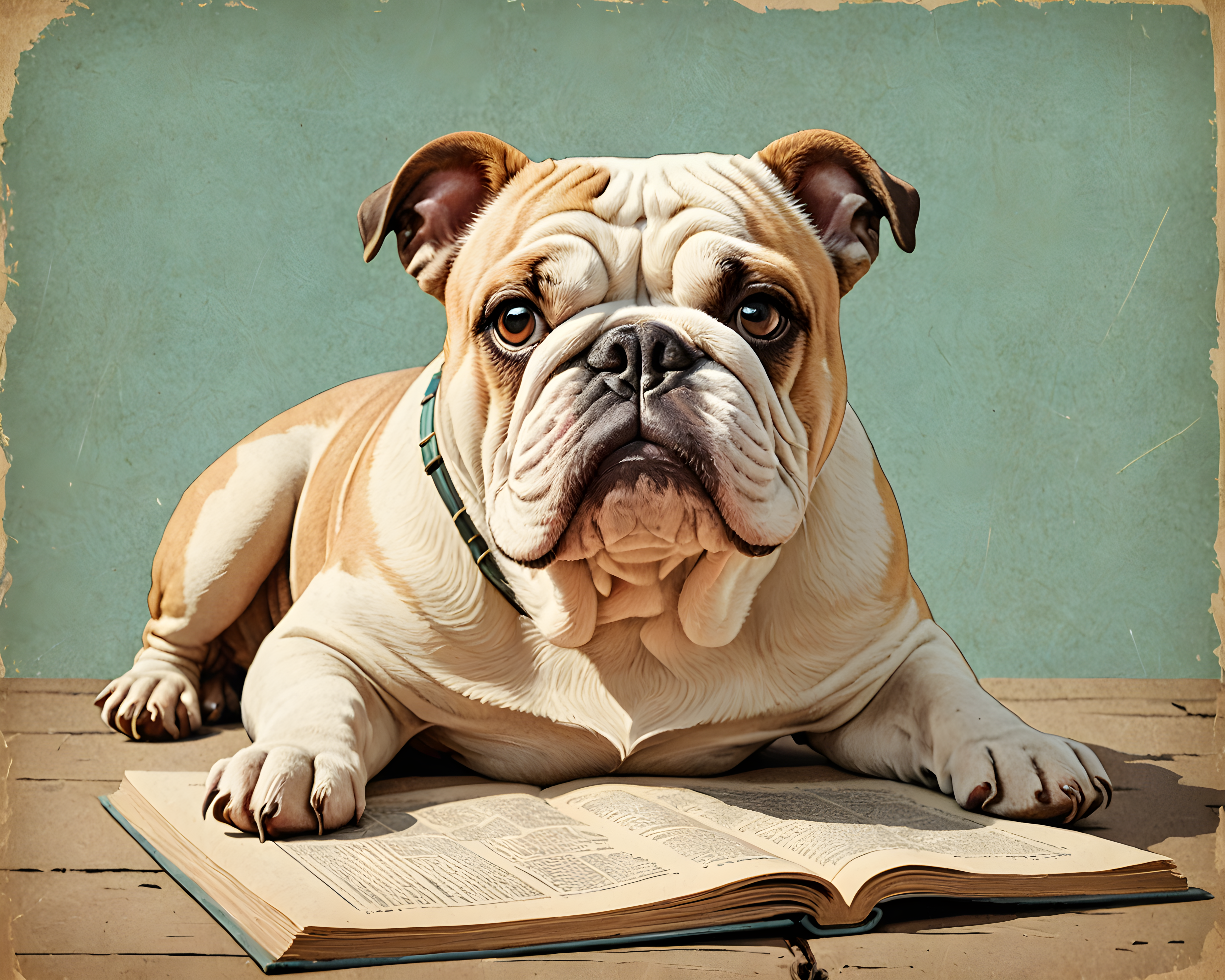Comic Style Bulldog — Vintage Poster (Fantasy)