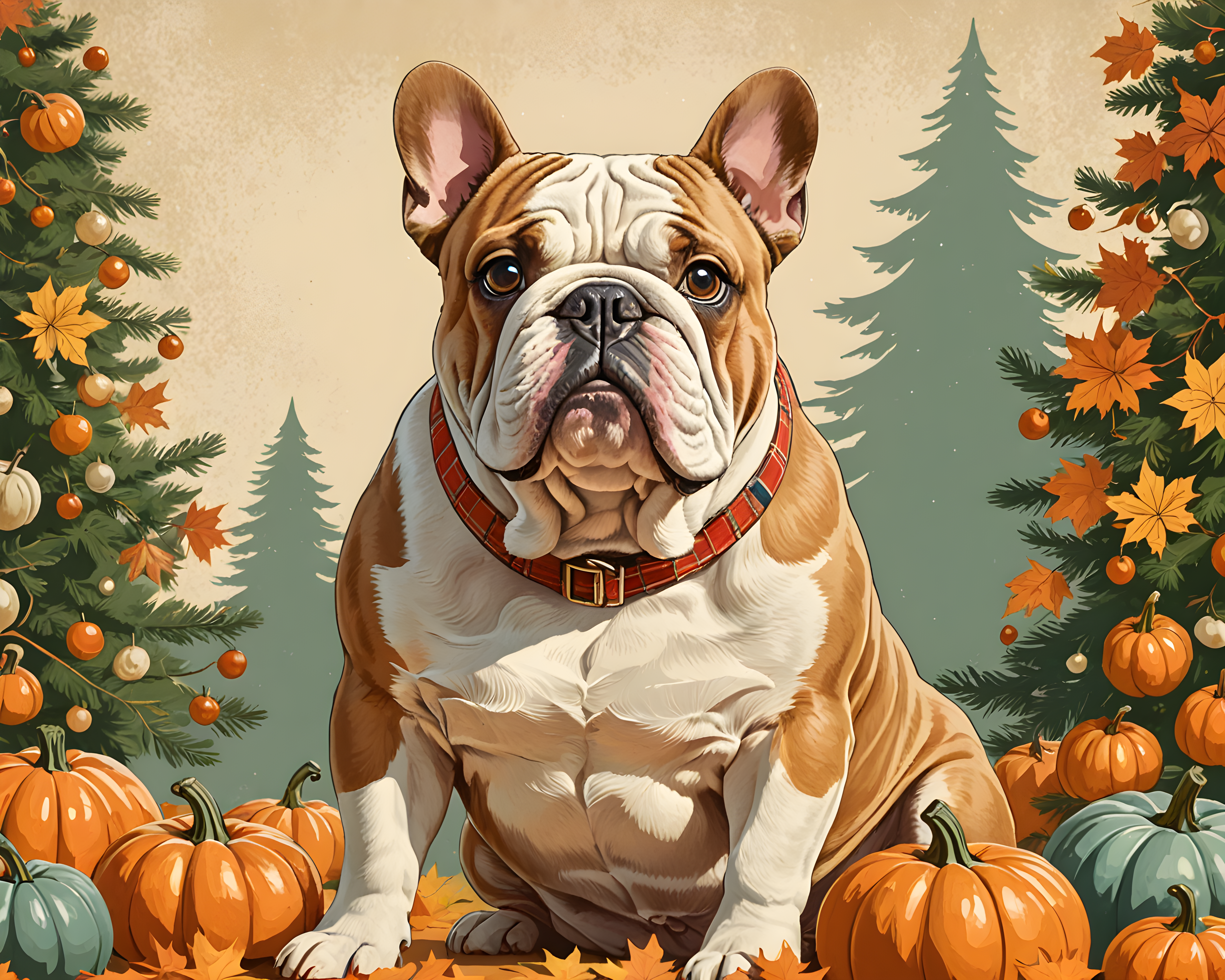 Comic Style Bulldog — Vintage Poster (Seasonal)