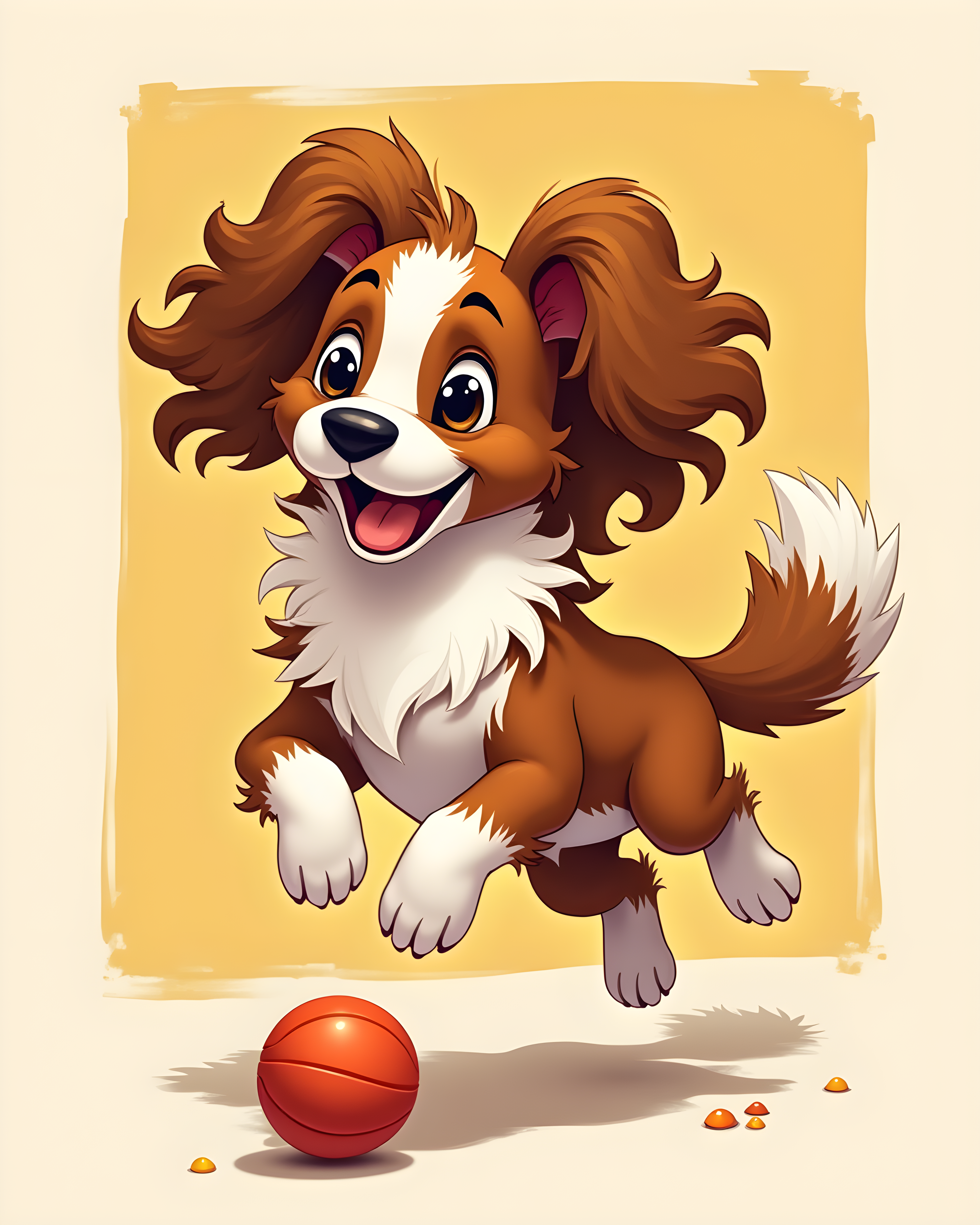 Disney Style Cavalier — Abstract (Playful) — Wall Art (Printable) — Portrait 4×5
