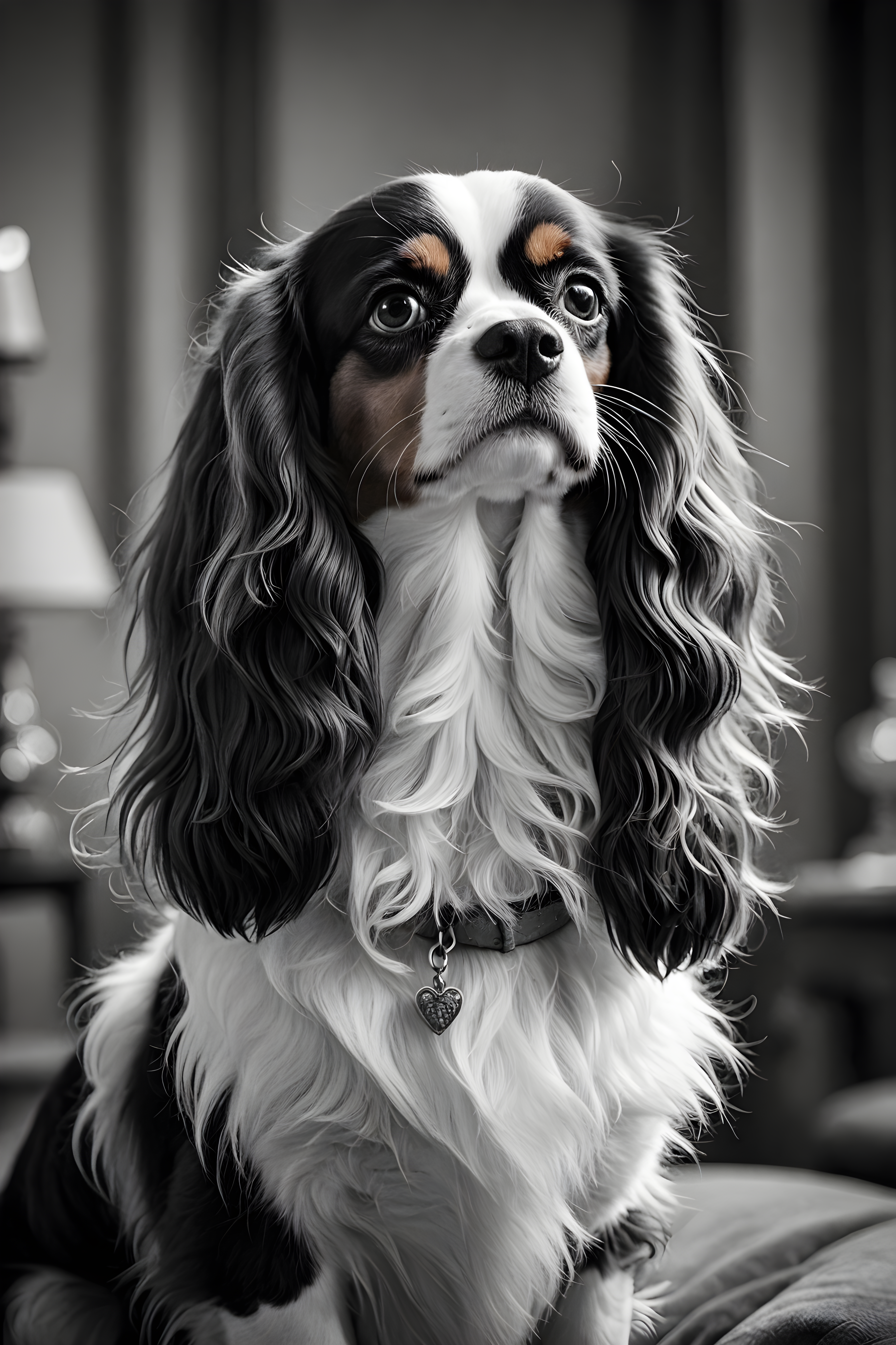 Disney Style Cavalier — Black & White (Romantic)