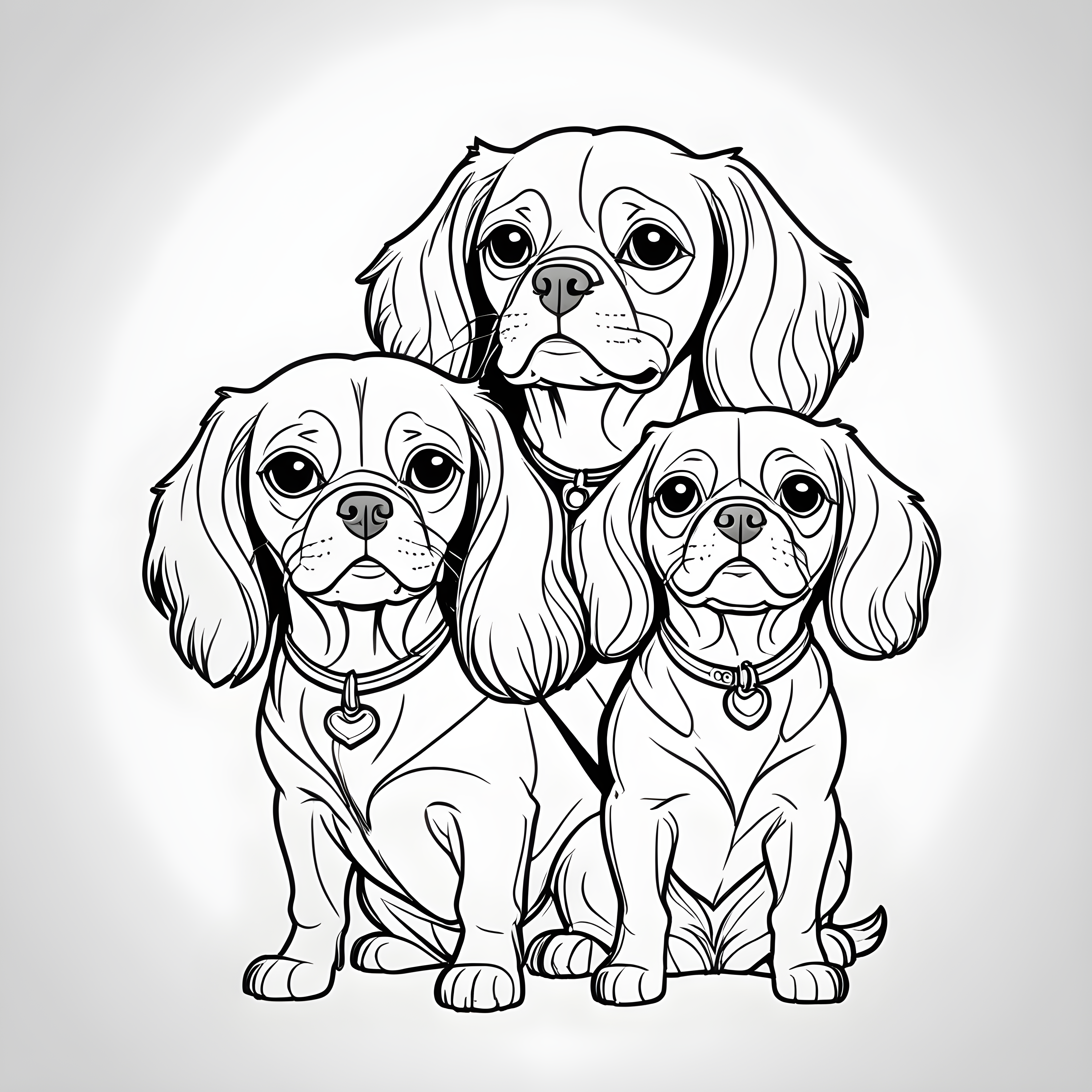 Disney Style Cavalier — Minimalist Line Art (Savage)