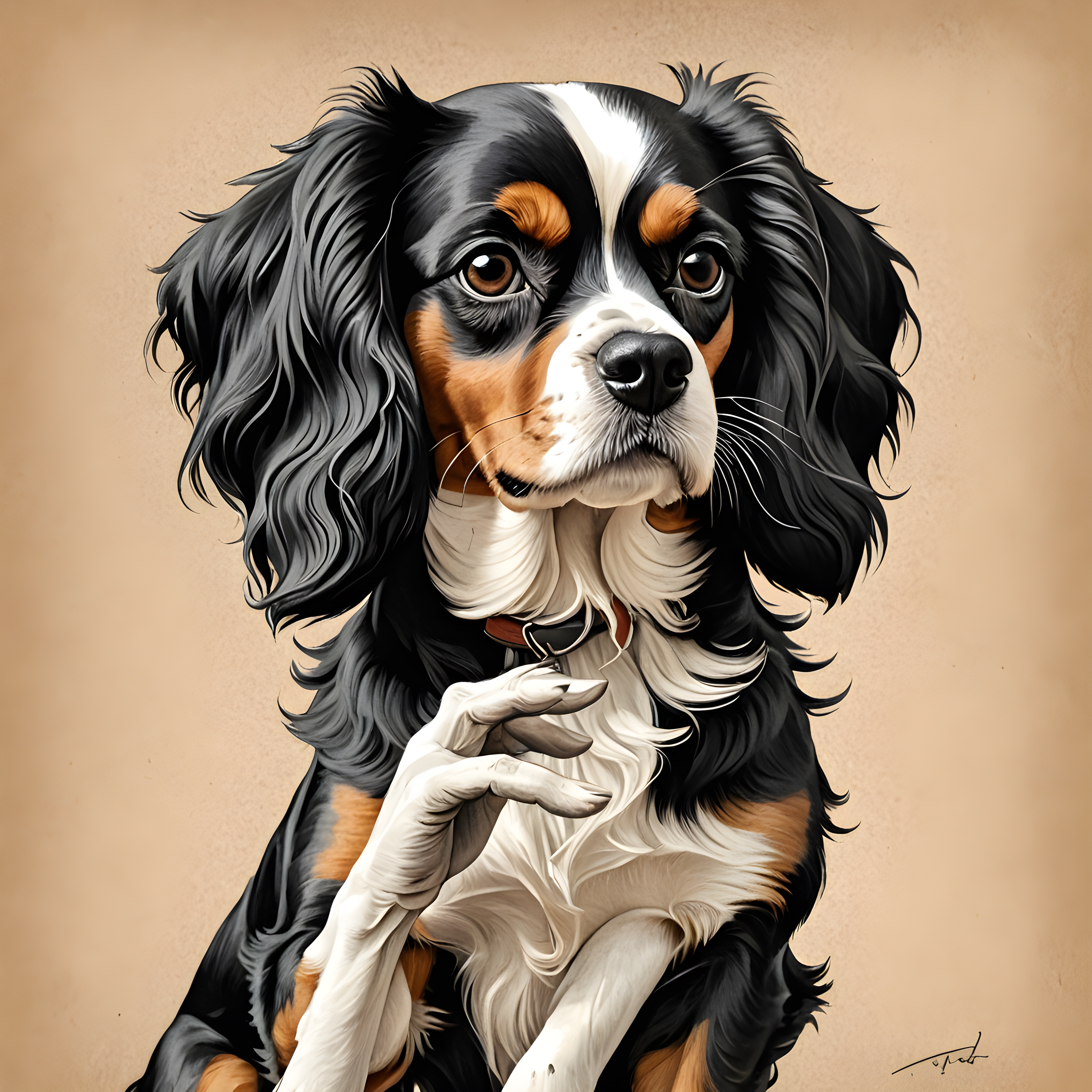 Disney Style Cavalier — Pencil Sketch (Savage)